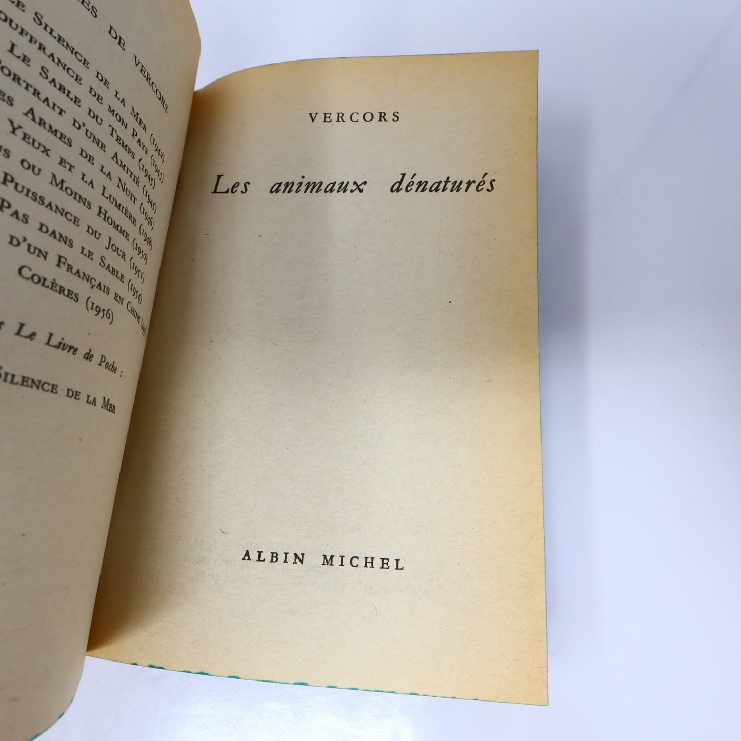 André Vercors Lot 2 Livres Poche Les Animaux Dénaturés/Le Silence de la Mer PB
