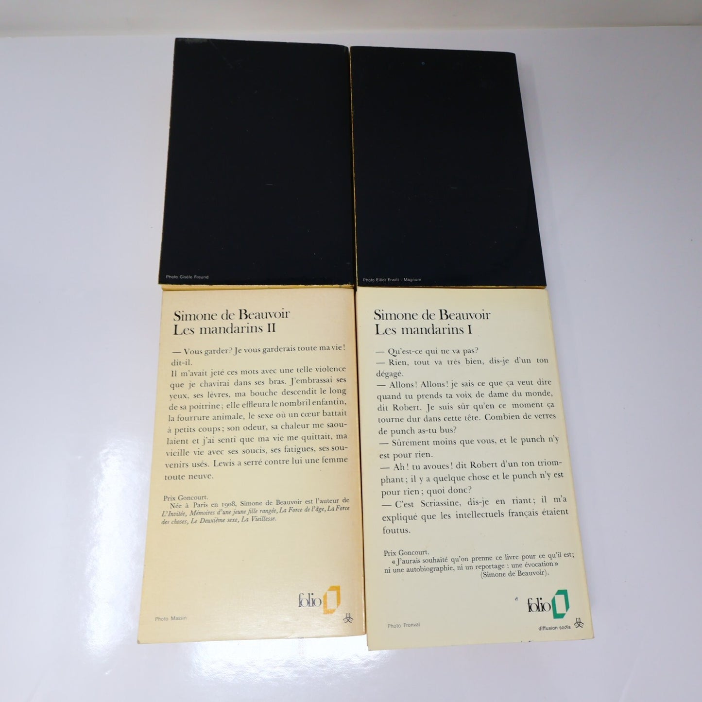 Simone de Beauvoir Lot 4 Livres La Force des Choses 1-2/Les Mandarins 1-2 Roman