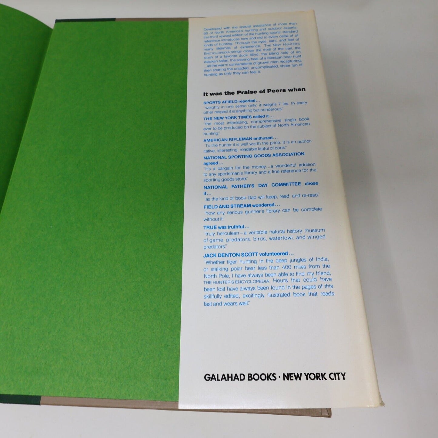 1974 The New Hunter's Encyclopedia Galahad Books Hardcover Sport Fishing Hunting