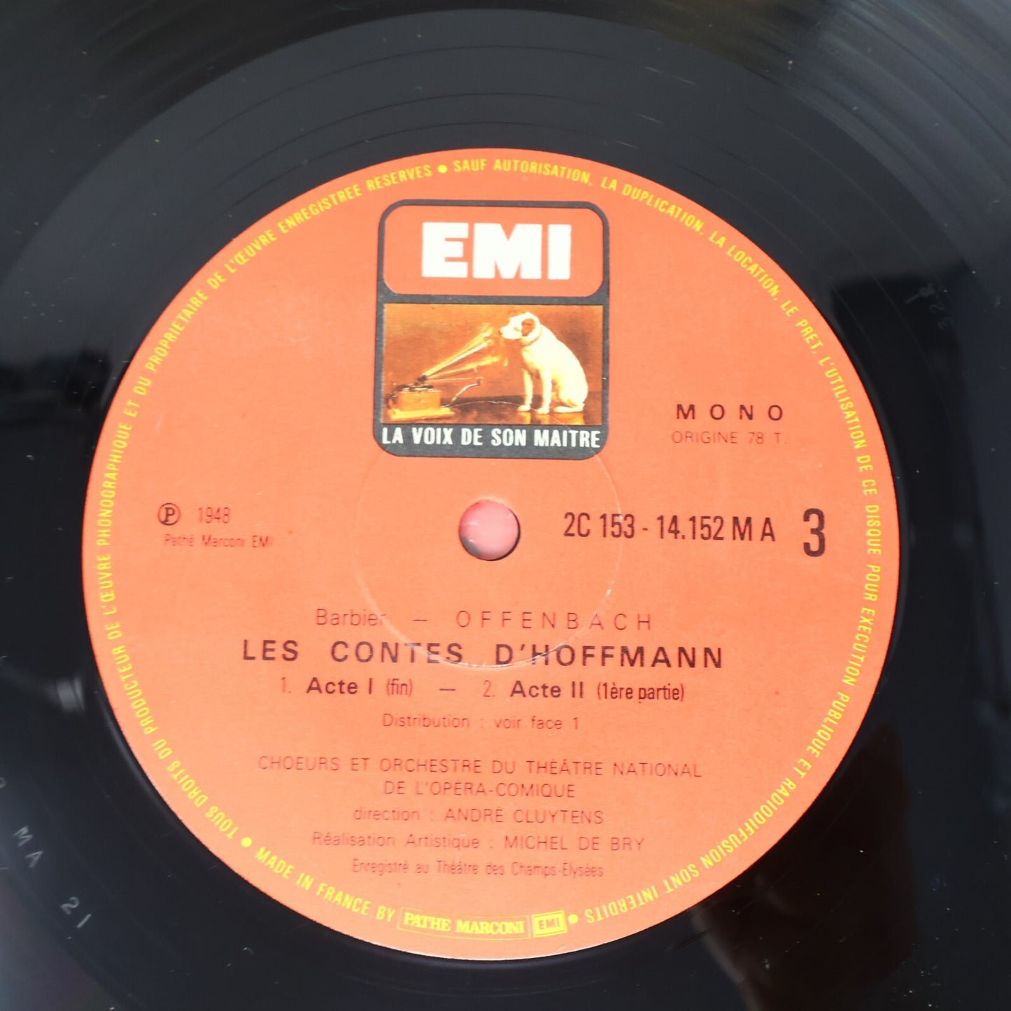 Offenbach Les Contes D'Hoffmann Geori Boué Bovy 3 LP Record Disque 2C 153-1415/3