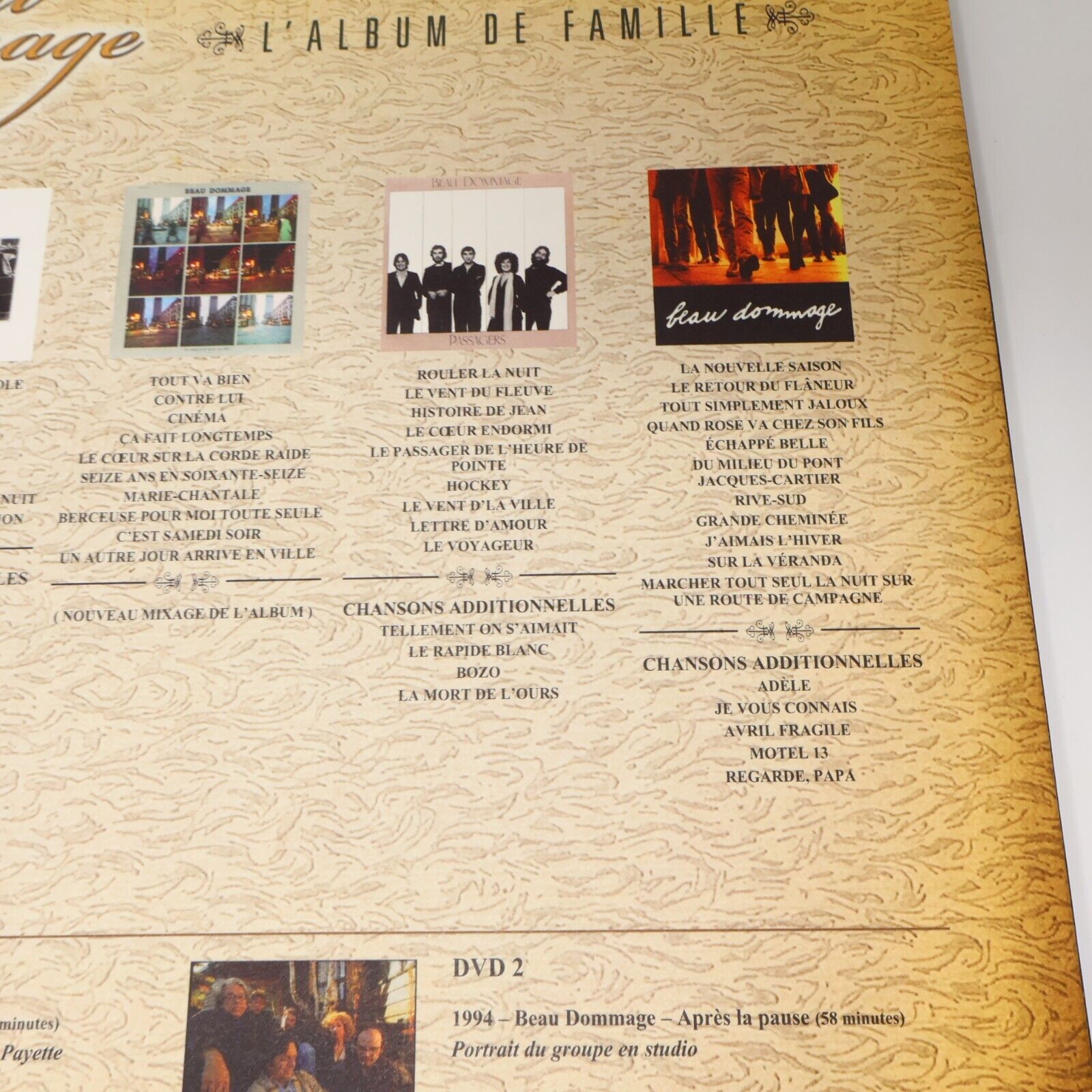L'Album de Famille Beau Dommage CD + DVD Testé 2009 Québec Michel Rivard Picbois