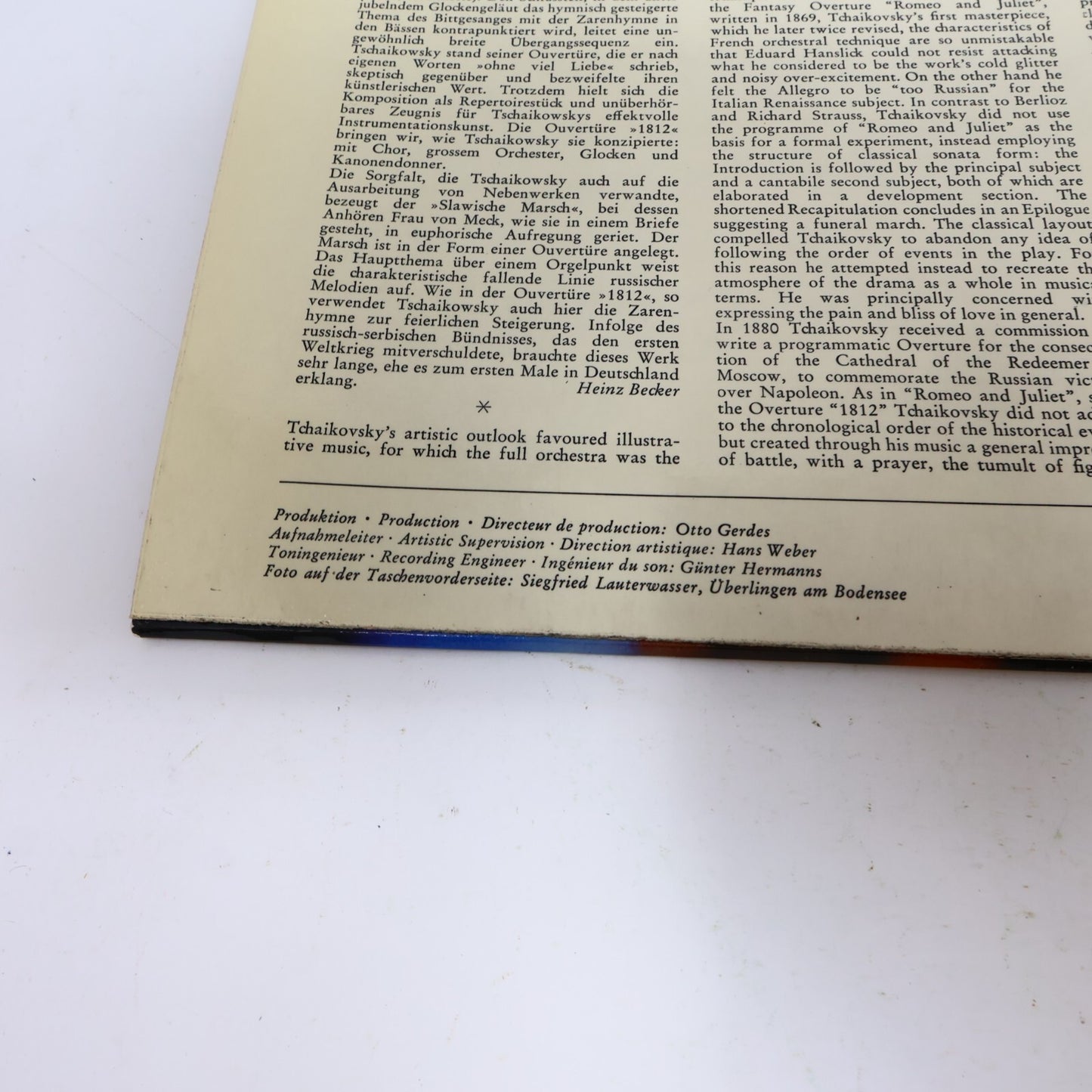 Tschaikowsky Von Karajan Ouverture 1812 Marche Slave Romeo Julia Record 139 029