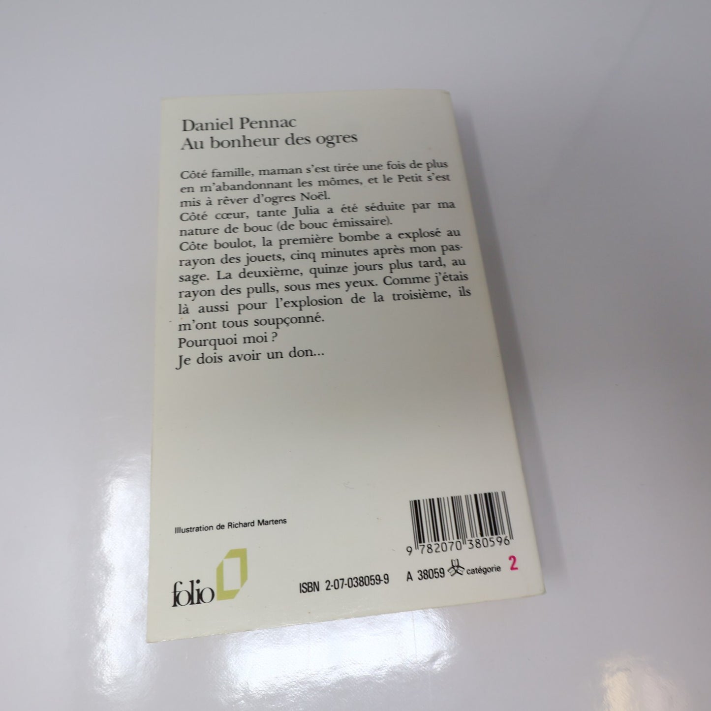 Daniel Pennac Lot 3 Livres Comme un Roman/Chagrin d'École/Au Bonheur des Ogres