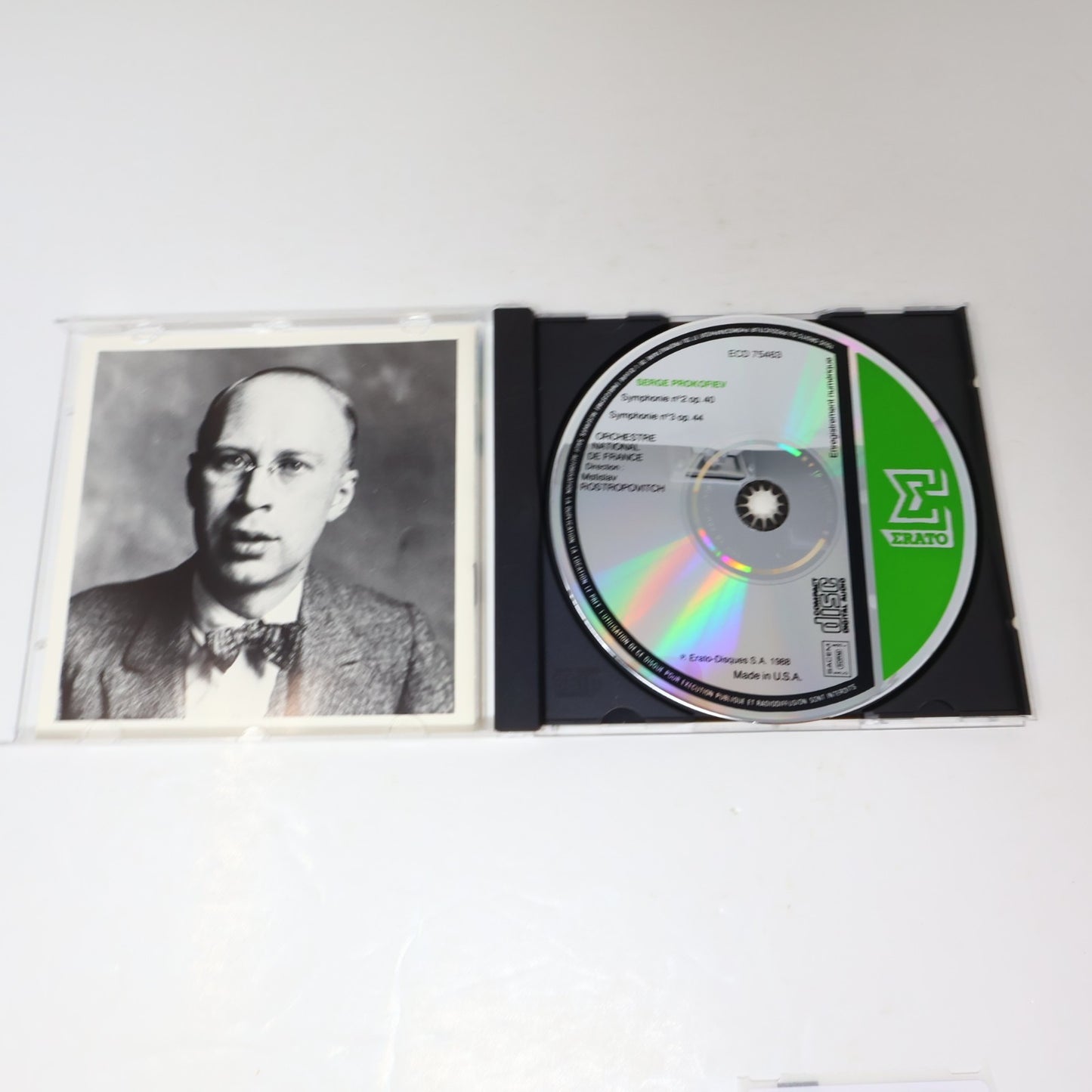 Prokofiev Symphonies N° 2 Op. 40 - N° 3 Op. 44 CD Mstislav Rostropovich Erato