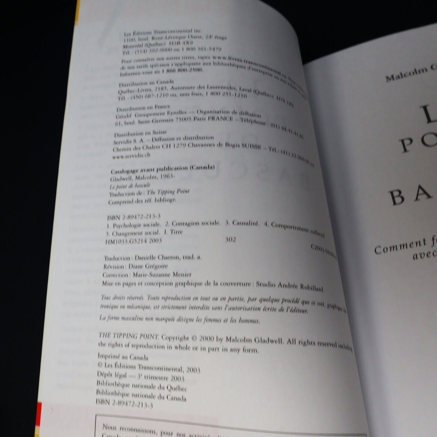 Lot 2 Livres Les Prodiges & Le Point de Bascule de Malcolm Gladwell Affaires