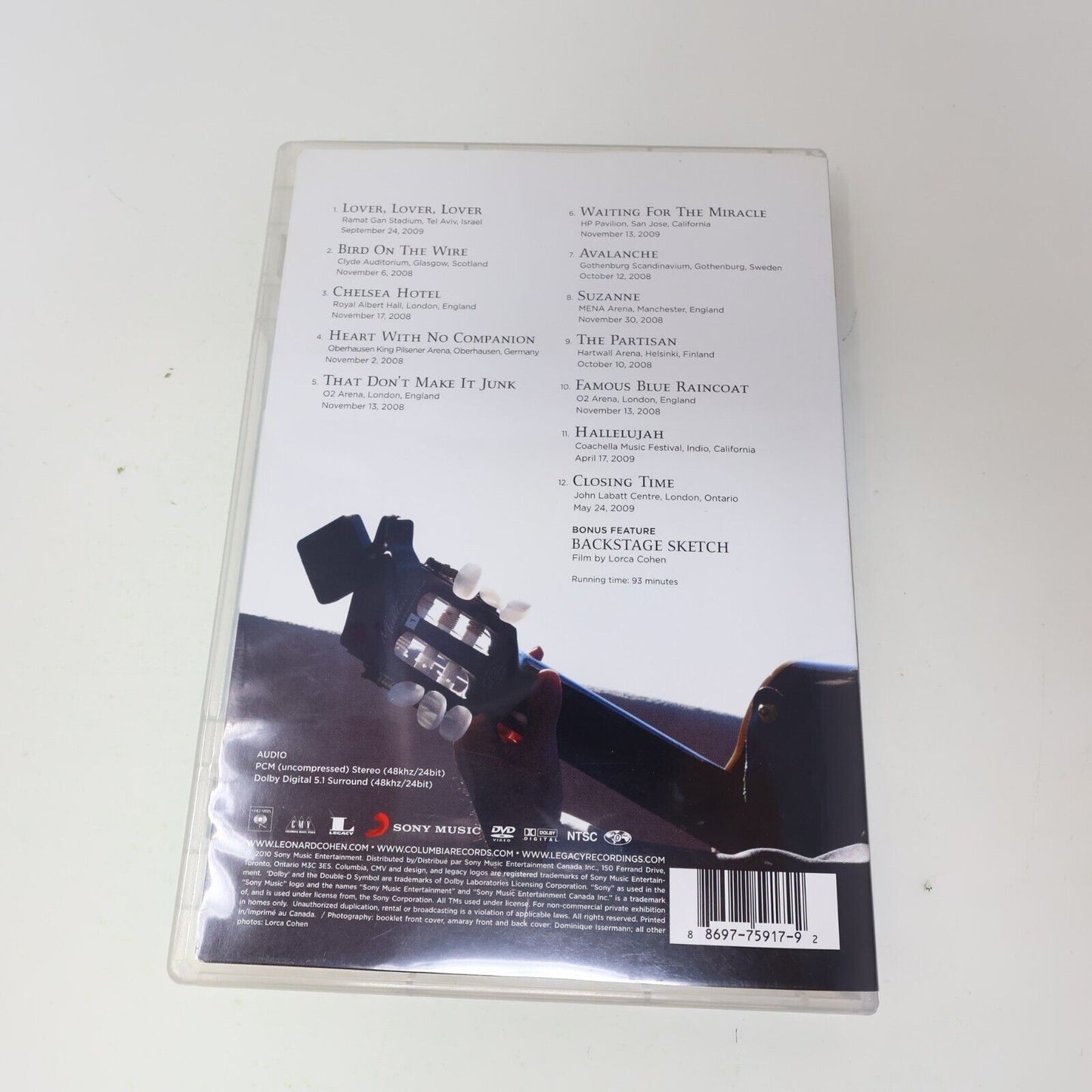 Leonard Cohen Songs from the Road + Live in London Lot 2 DVD NTSC Tested Music