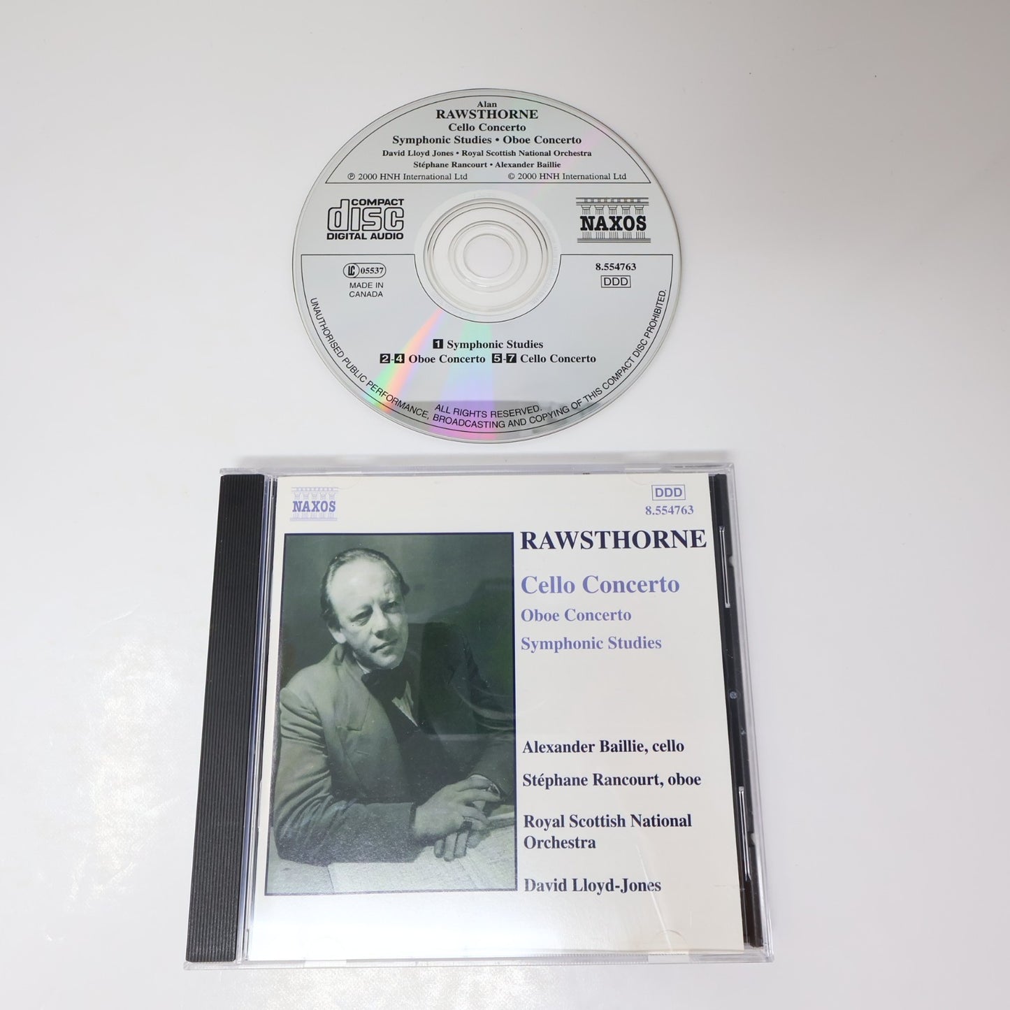 Rawsthorne Cello Concerto/Oboe Concerto/Symphonic Studies CD David Lloyd-Jones