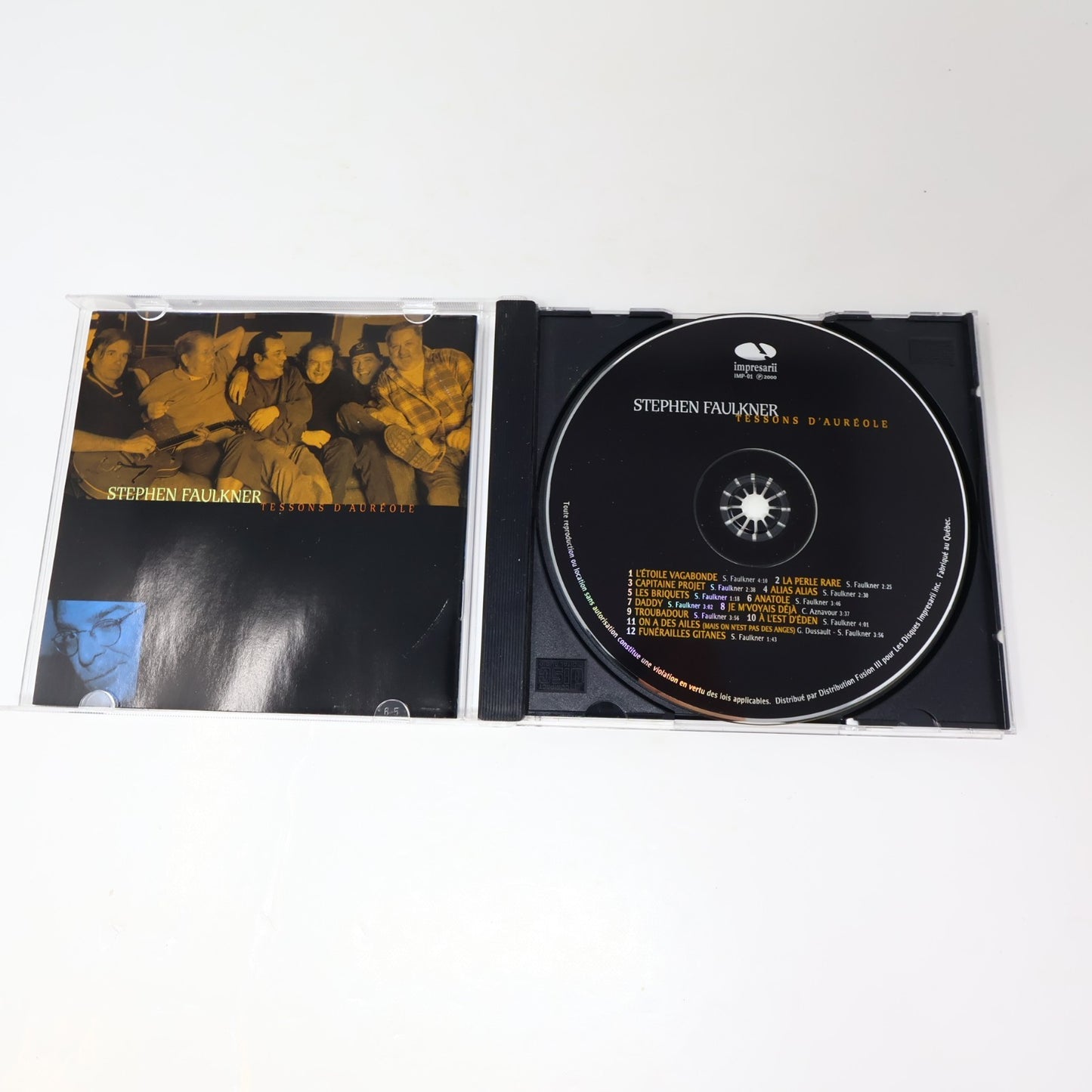 Stephen Faulkner Lot 3 CD Capturé Vivant/Train de Vie/Tessons D'Auréole Testés