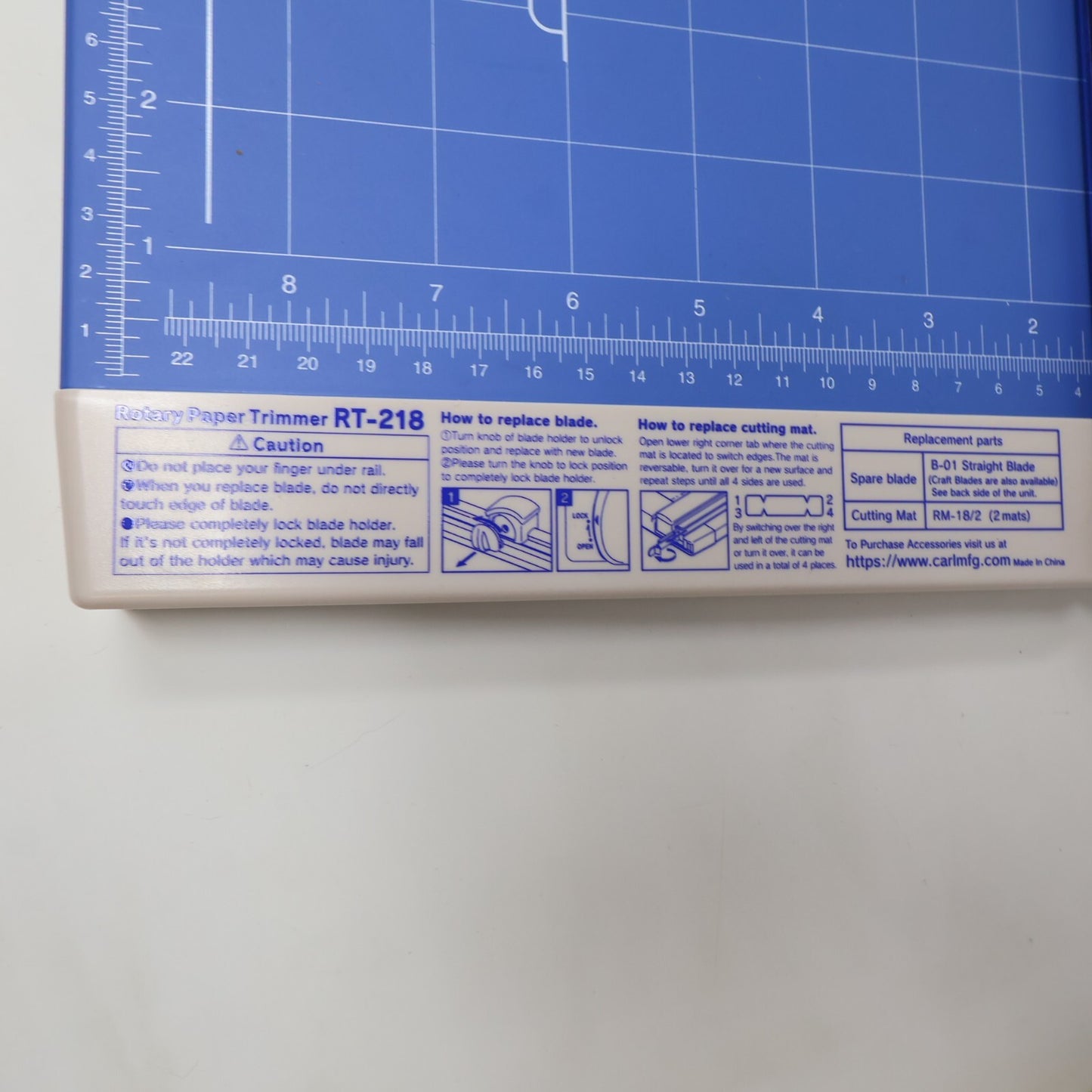 CARL Professional Rotary Paper Trimmer 18" RT-218 Used Damaged Box Massicot
