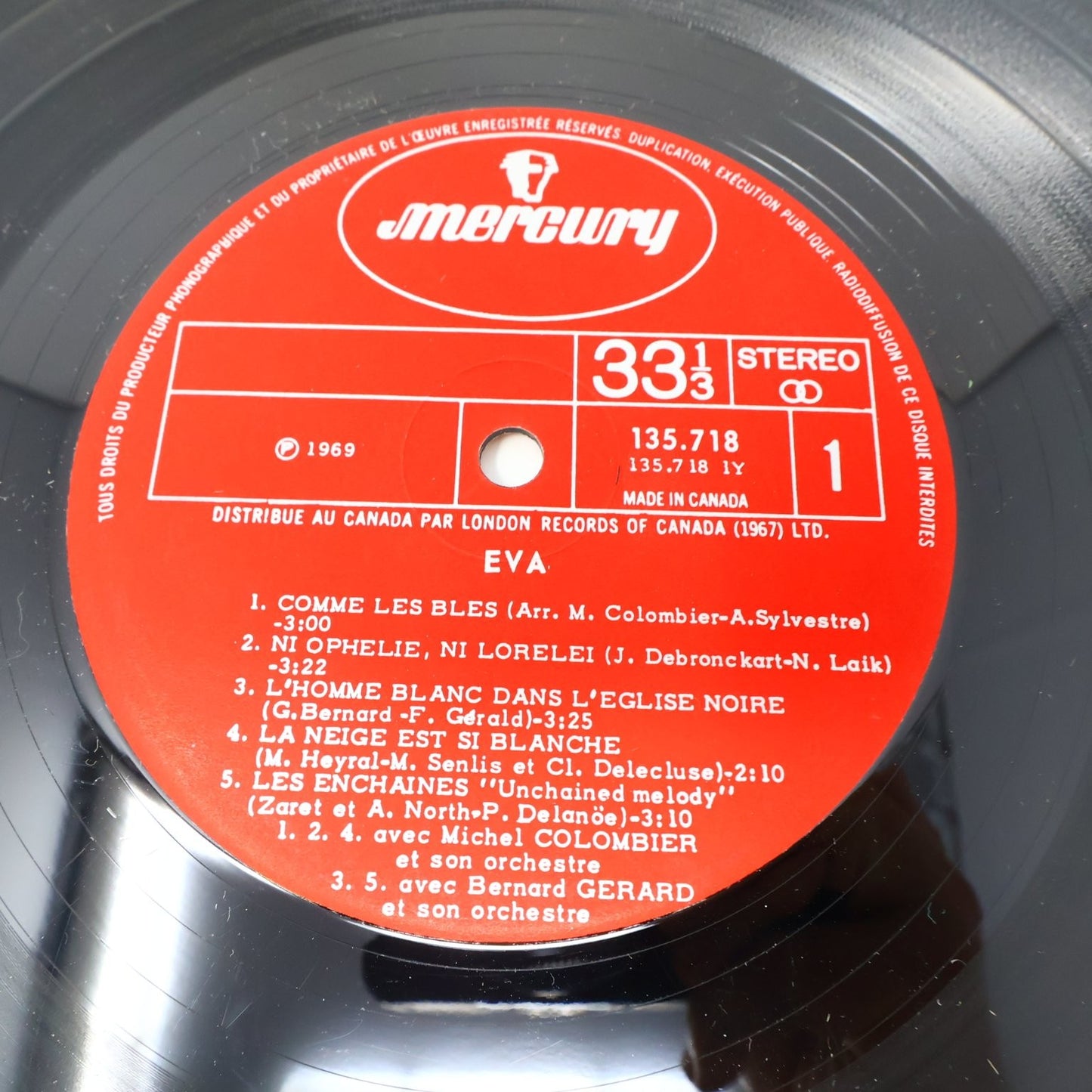 Eva Lot 3 Disques L'Orage/Éponyme LP Record Mercury/Barclay 33 RPM 1969-1972