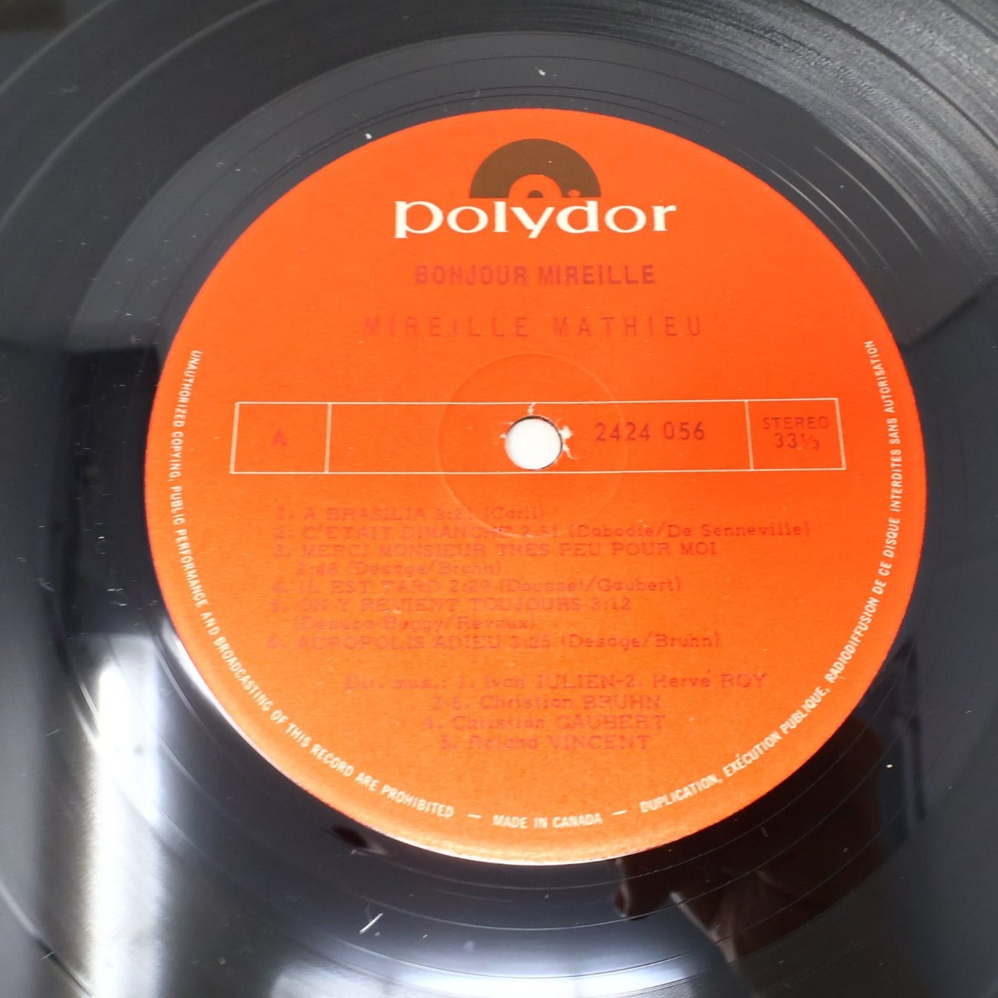 Mireille Mathieu Lot 4 Disques Bonjour Mireille/Première Étoile/Olympia/Chanson