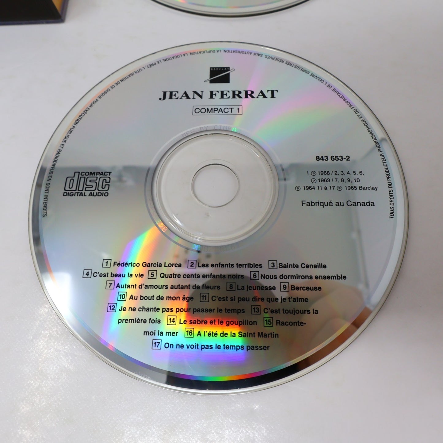 Jean Ferrat Volume 2 CD Les Enfants Terribles/C'est Beau la Vie/La Jeunesse