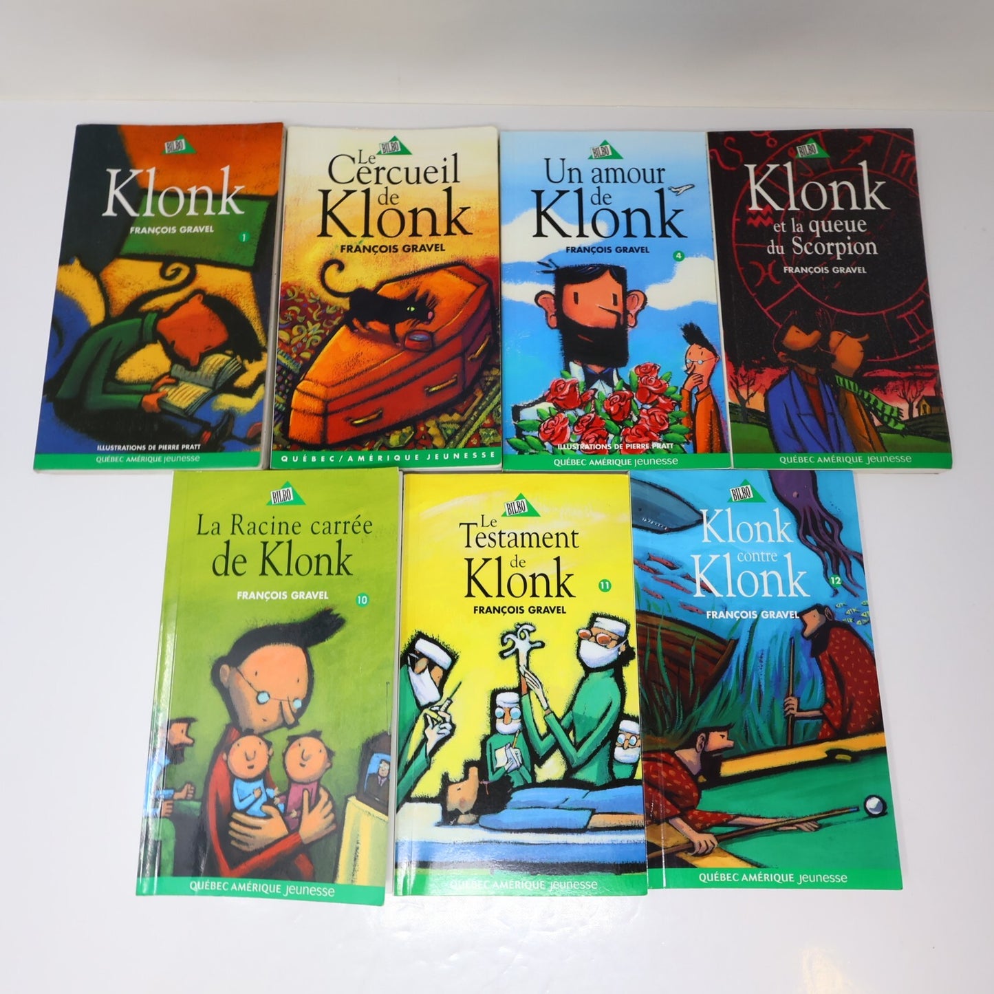 Klonk #1 3-4 8 10-12 Lot 7 Livres François Gravel Un Amour de Klonk Français PB