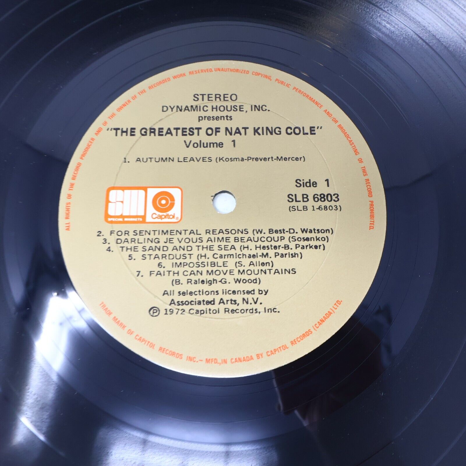 The Greatest of Nat King Cole Vol 1-2 Vinyl Record 2x LP SLB 6803 Unforgettable