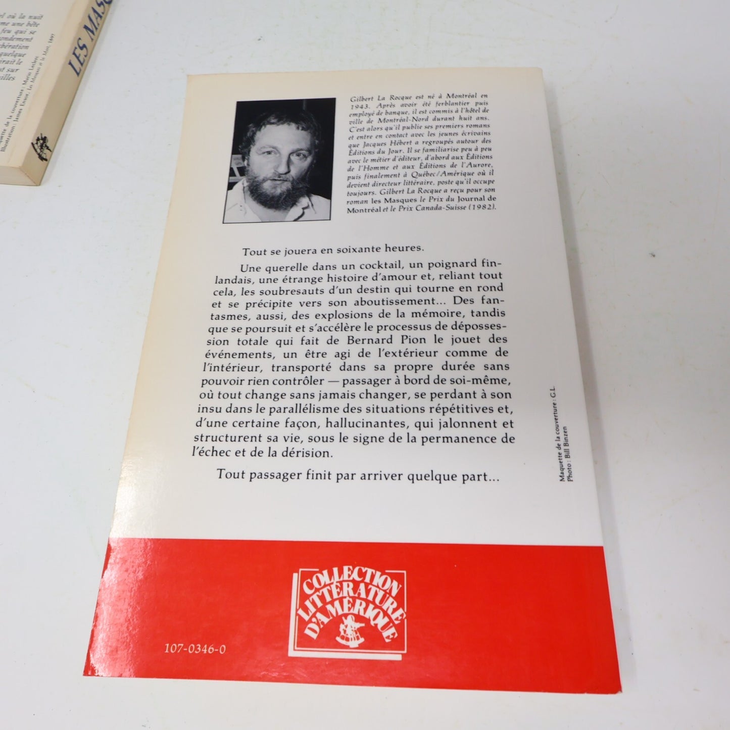 Gilbert la Rocque Lot 4 Livres Après la Boue/Nombril/Masques/Passager Roman 80s