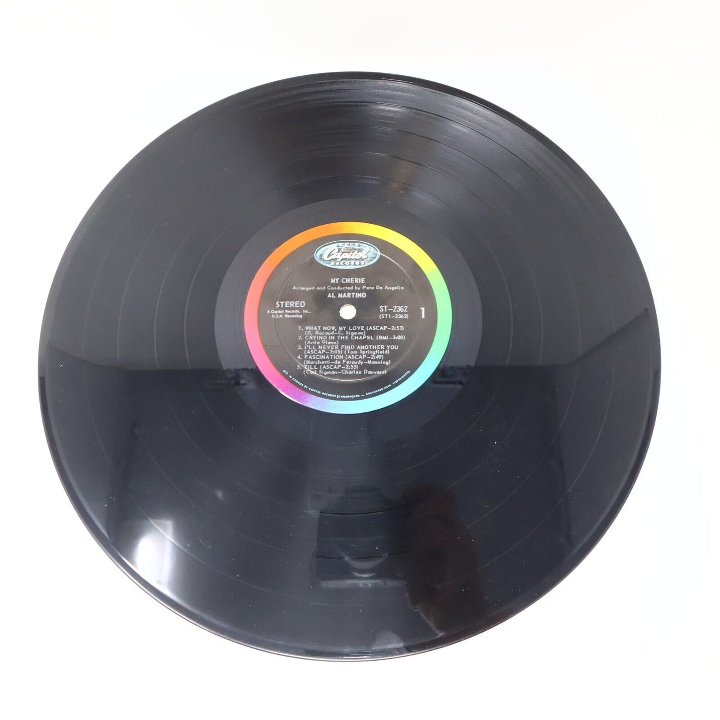 Al Martino My Cherie LP Record Vinyl Capitol ST 2362 Canada 1965 Fascination
