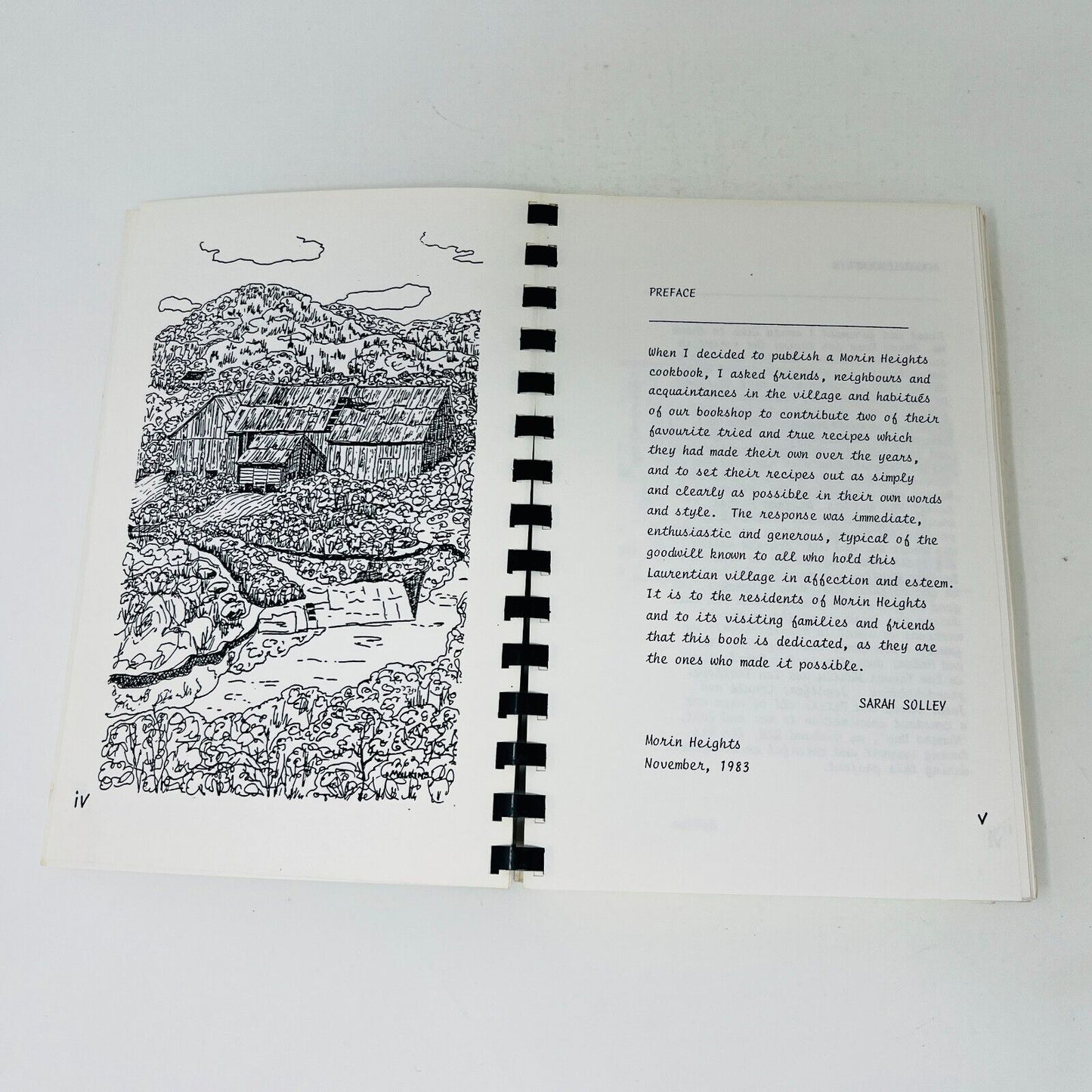 1983 Culinary Delights of Morin Heights by Sarah Solley Regional Cookbook Québec