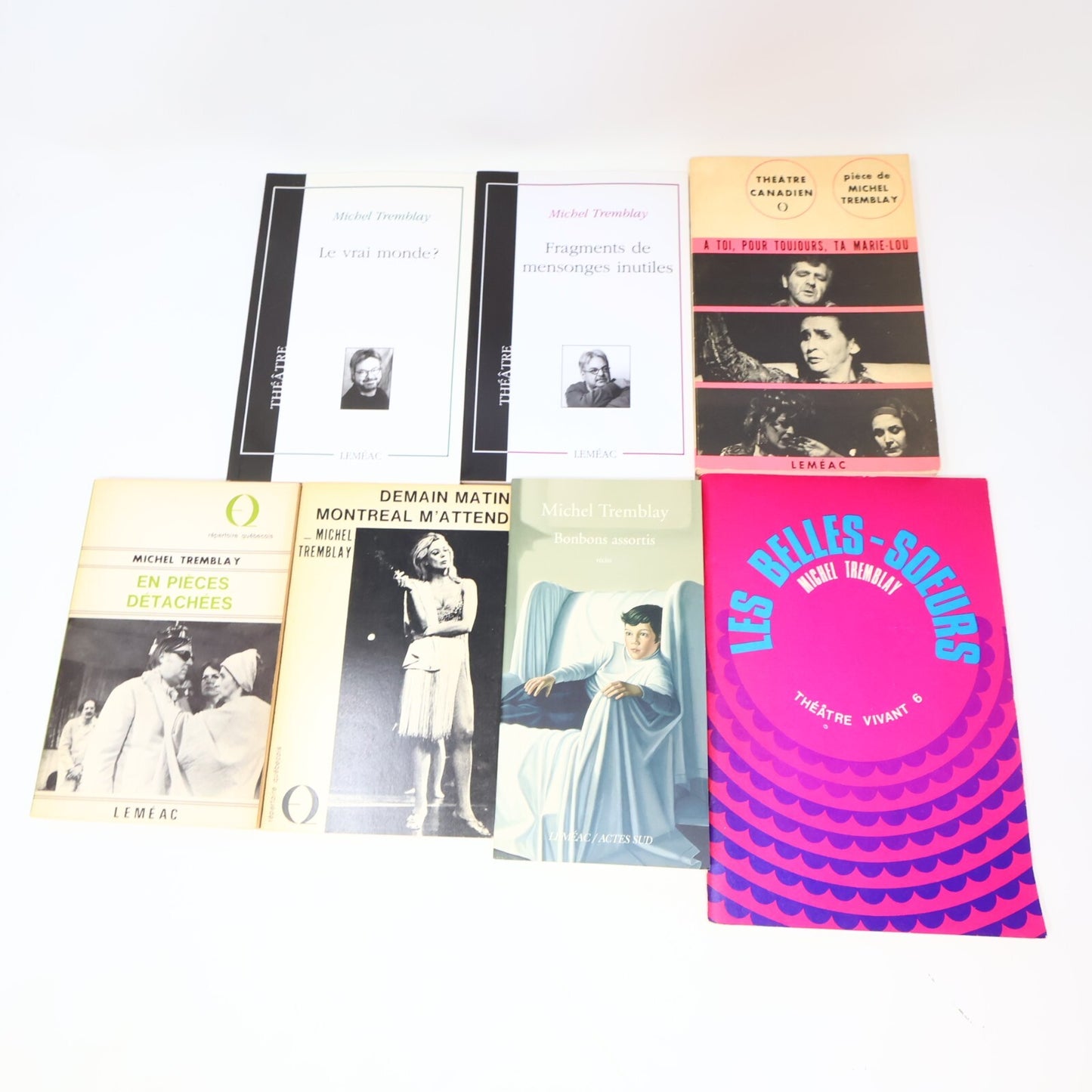 Lot 21 Livres Michel Tremblay Cahier Noir Rouge Bleu/Belles-Soeurs/Vrai Monde PB