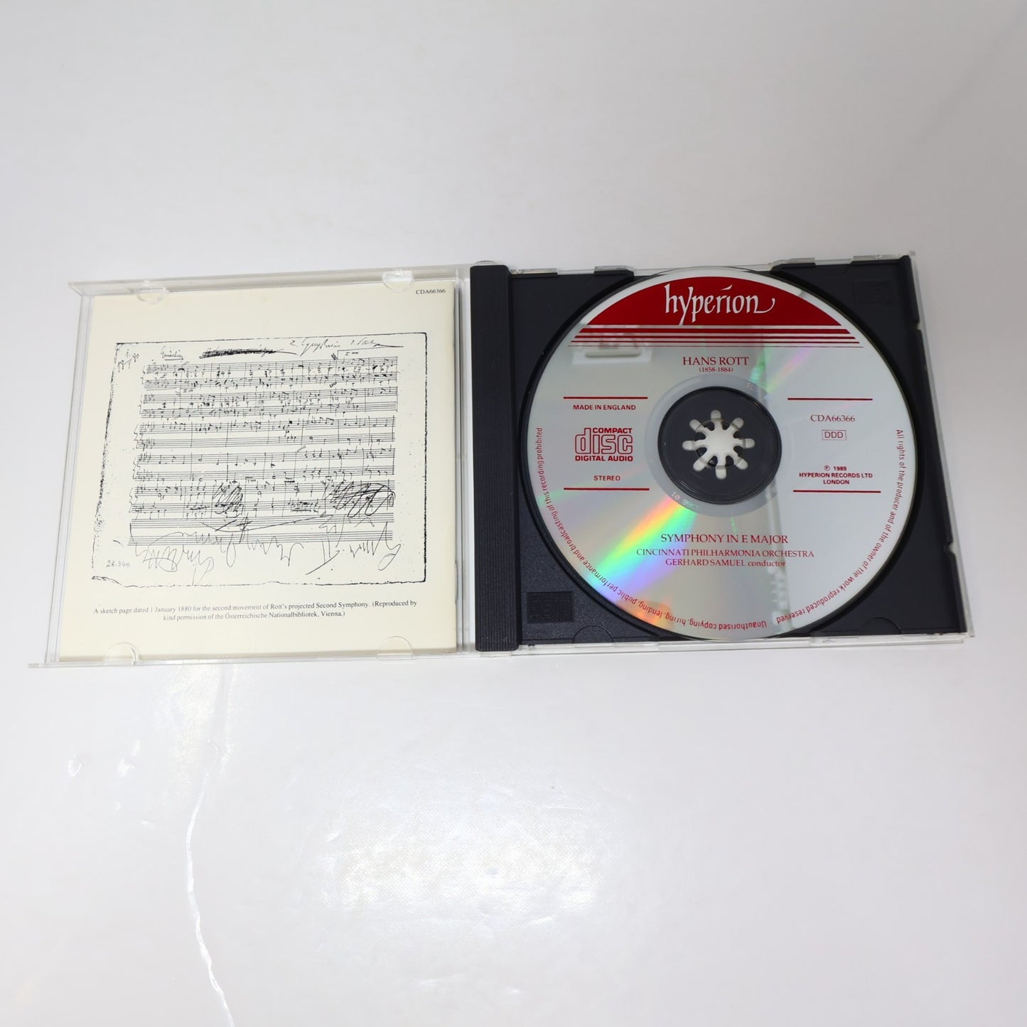 Hans Rott/Cincinnati Philharmonia Orchestra/Gerhard Samuel Symphony E Major CD