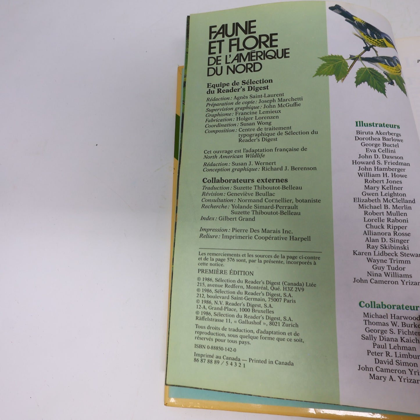 1986 Faune et Flore de l'Amérique du Nord Nature Reader's Digest Français Livre