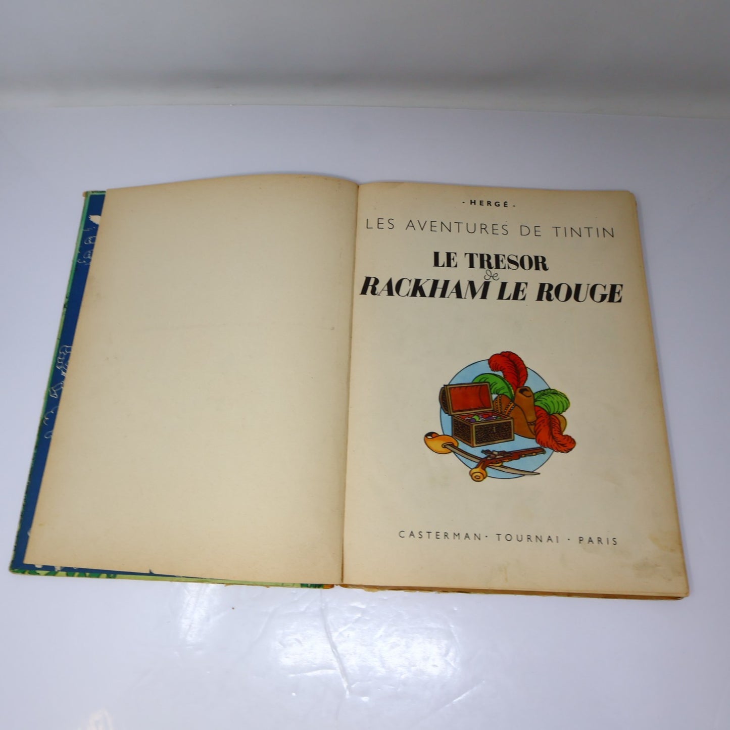 Tintin Le Trésor de Rackham le Rouge Hergé Casterman 1955 B12 Belgique Français