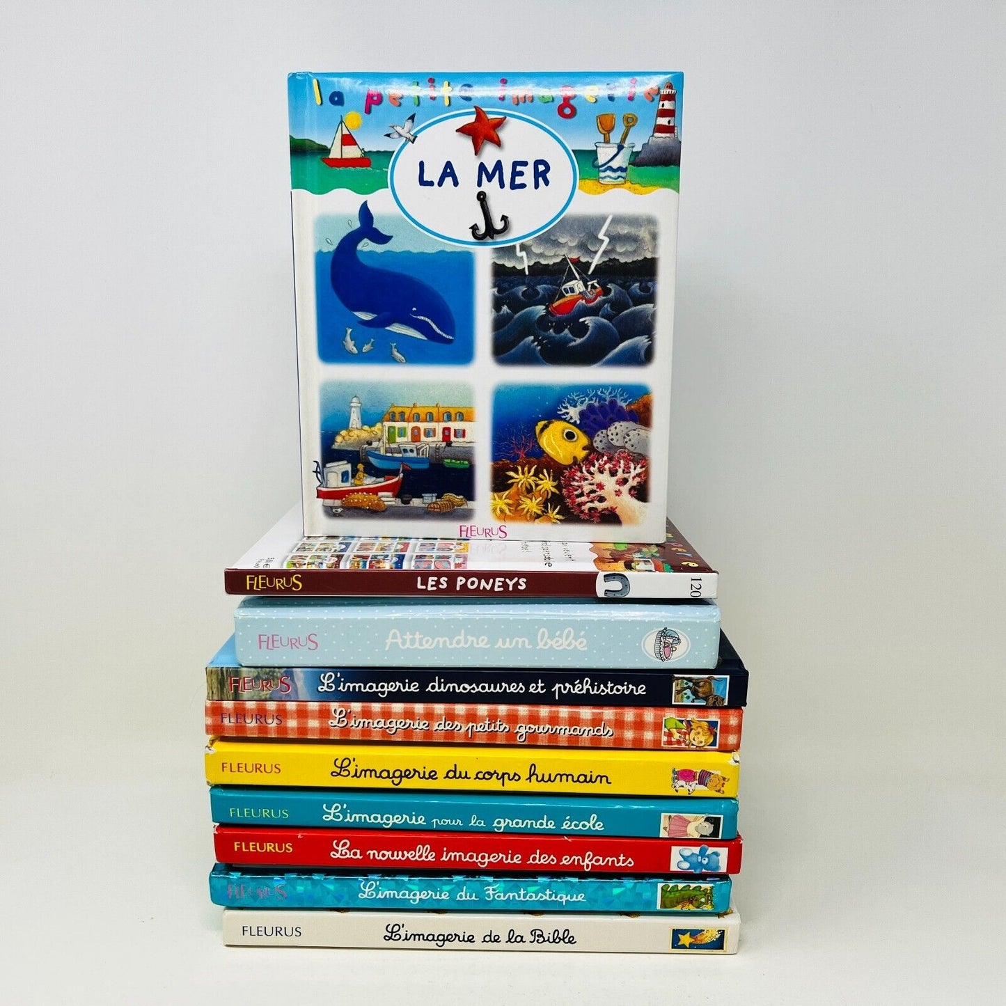 10x L'Imagerie Fleurus Lot Livres Enfants Français École Dinosaures Corps Humain