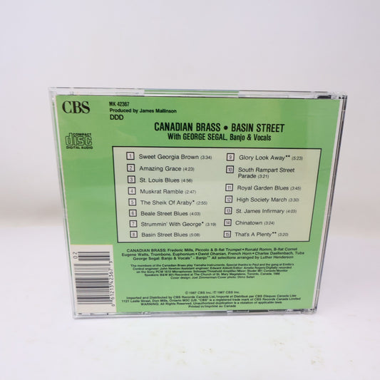 Basin Street CD Canadian Brass/George Segal CBS 1987 Jazz Classical MK 42367