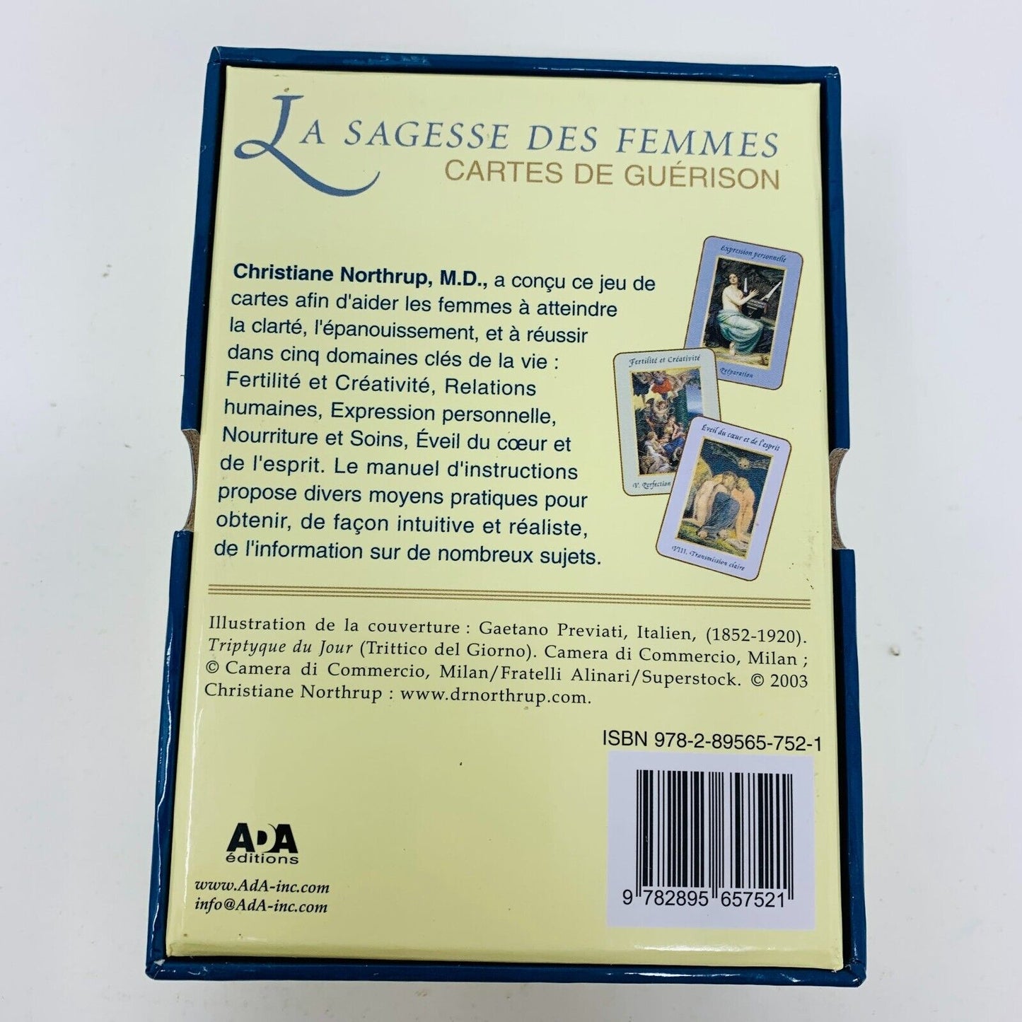 2009 La Sagesse des Femmes Cartes de Guérison Christiane Northrup Ada Français