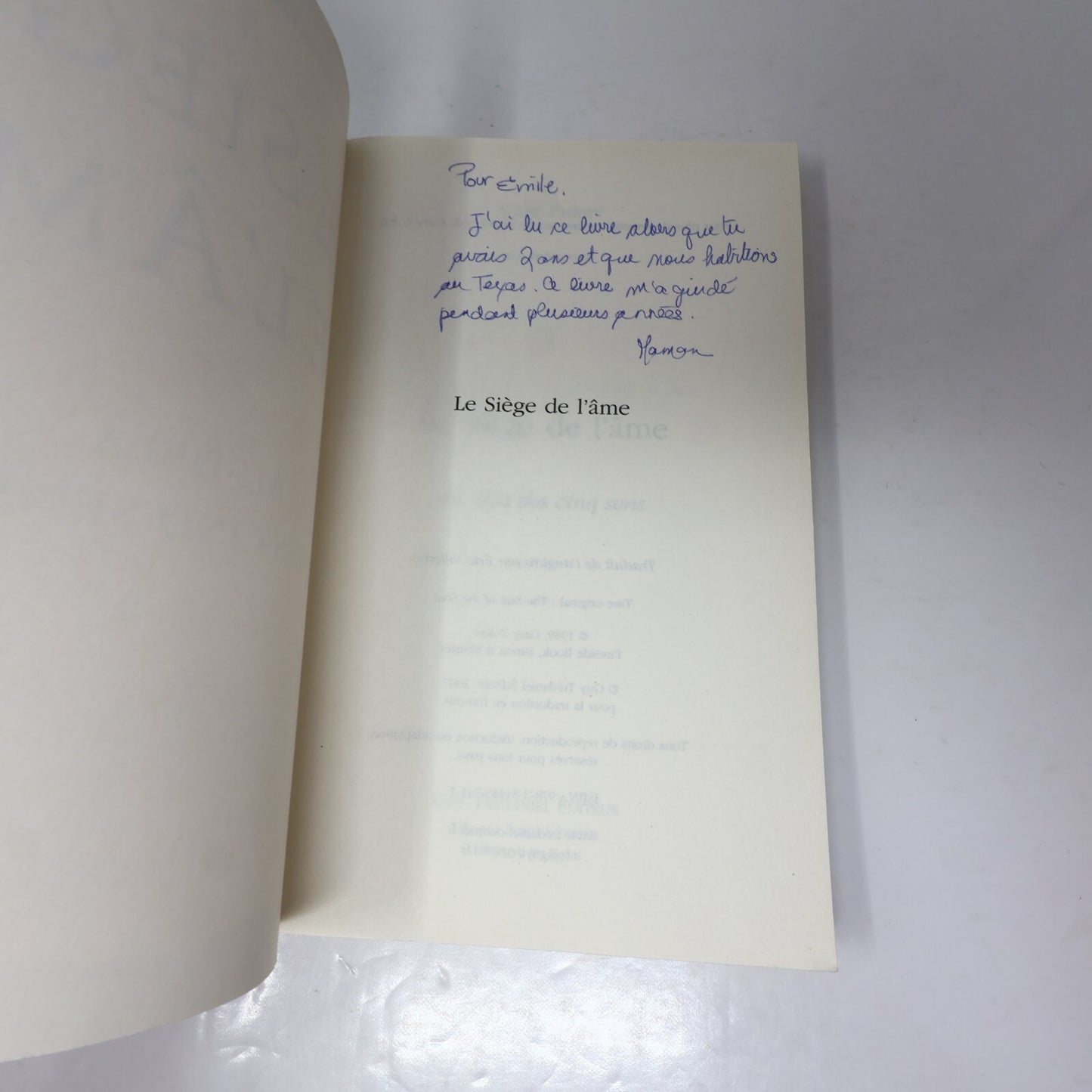Le Siège de l'Âme Au-Delà des Cinq Sens Gary Zukav Tredaniel 2007 PB Français