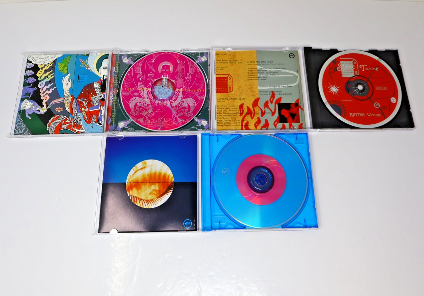Steve Turre 3 CD Lot Lotus Flower/Self-Titled/Rhythm Within 1990s Jazz