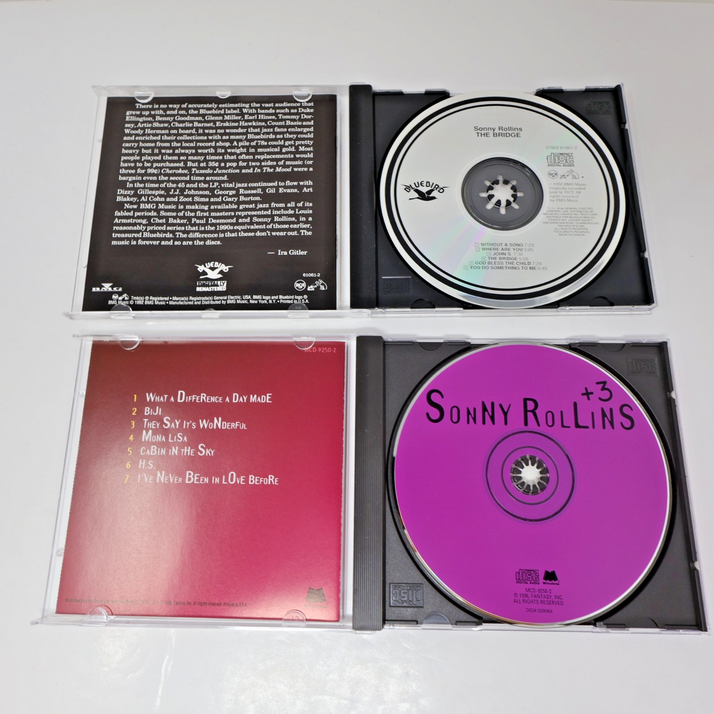 Sonny Rollins 2 CD Lot Jazz Hard Bop The Bridge/+3 Bluebird/Milestone