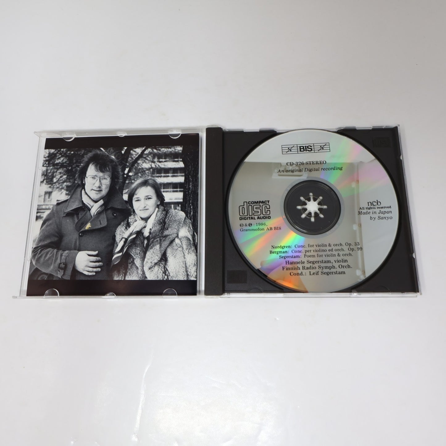 Nordgren/Bergman/Segerstam CD Finnish Violin Concertos BIS 1986 Made in Japan