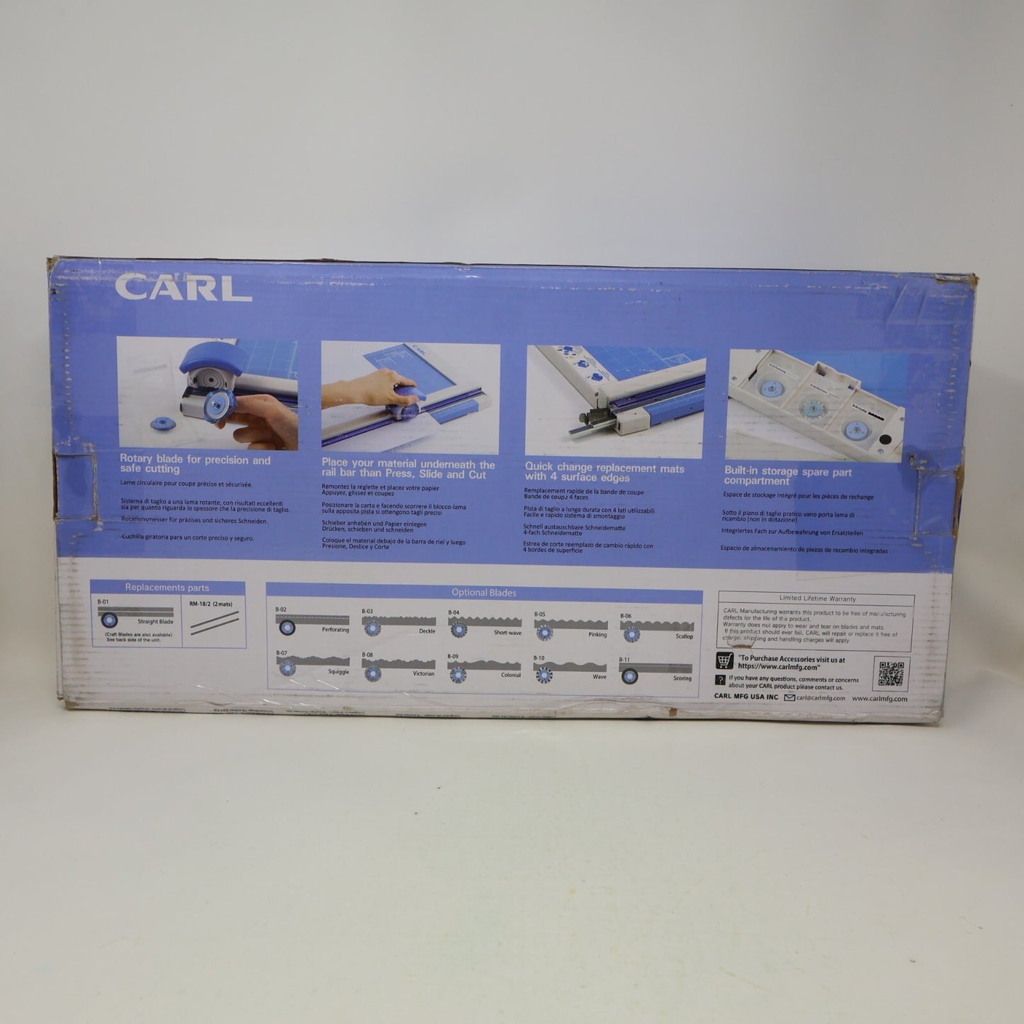 CARL Professional Rotary Paper Trimmer 18" RT-218 Used Damaged Box Massicot