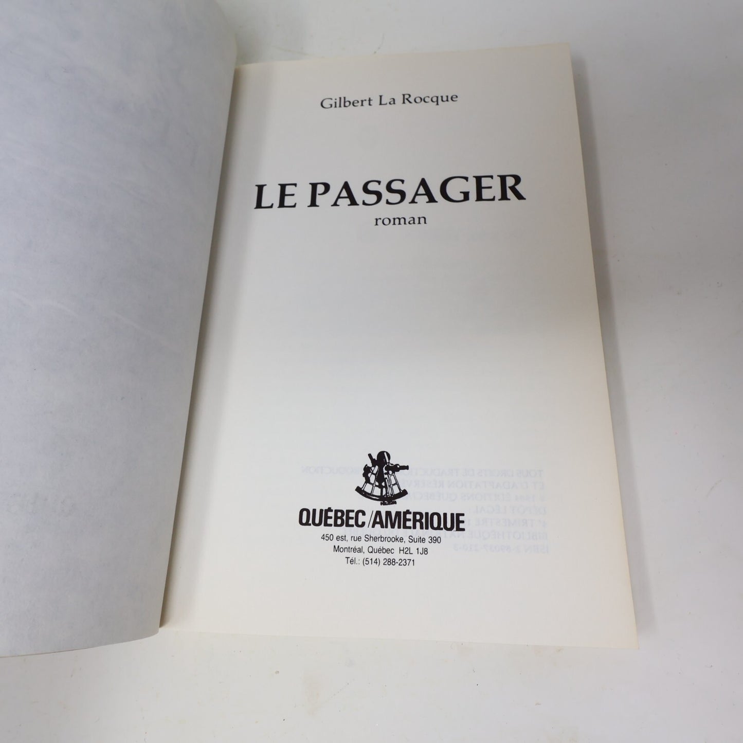 Gilbert la Rocque Lot 4 Livres Après la Boue/Nombril/Masques/Passager Roman 80s