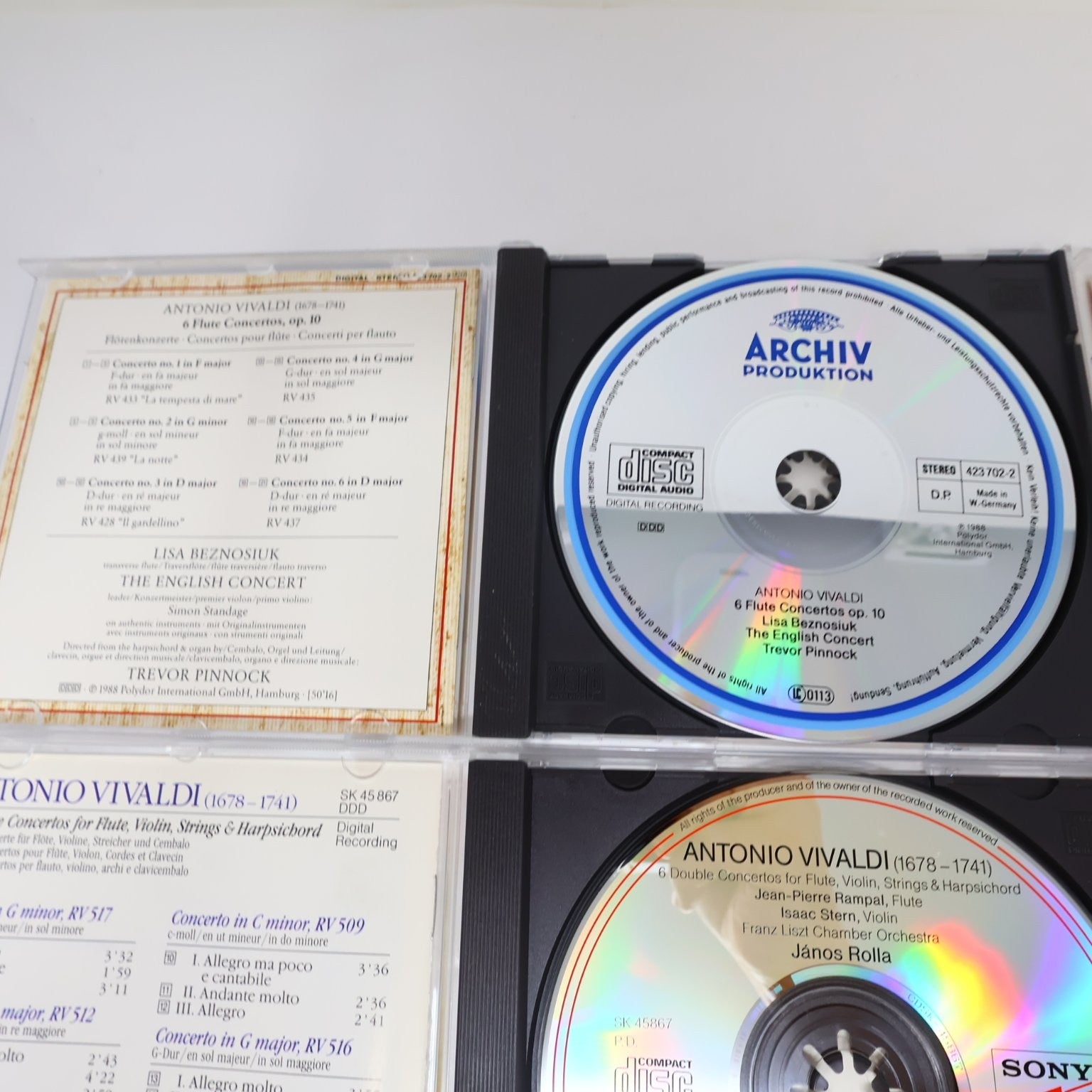 Vivaldi 11 CD Lot Le Quattro Stagioni/6 Violins Concertos/Flute Concertos op 10