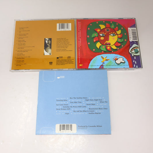 Cassandra Wilson 3 CDs Lot New Moon Daughter/Live/Traveling Miles Jazz 1991-1999
