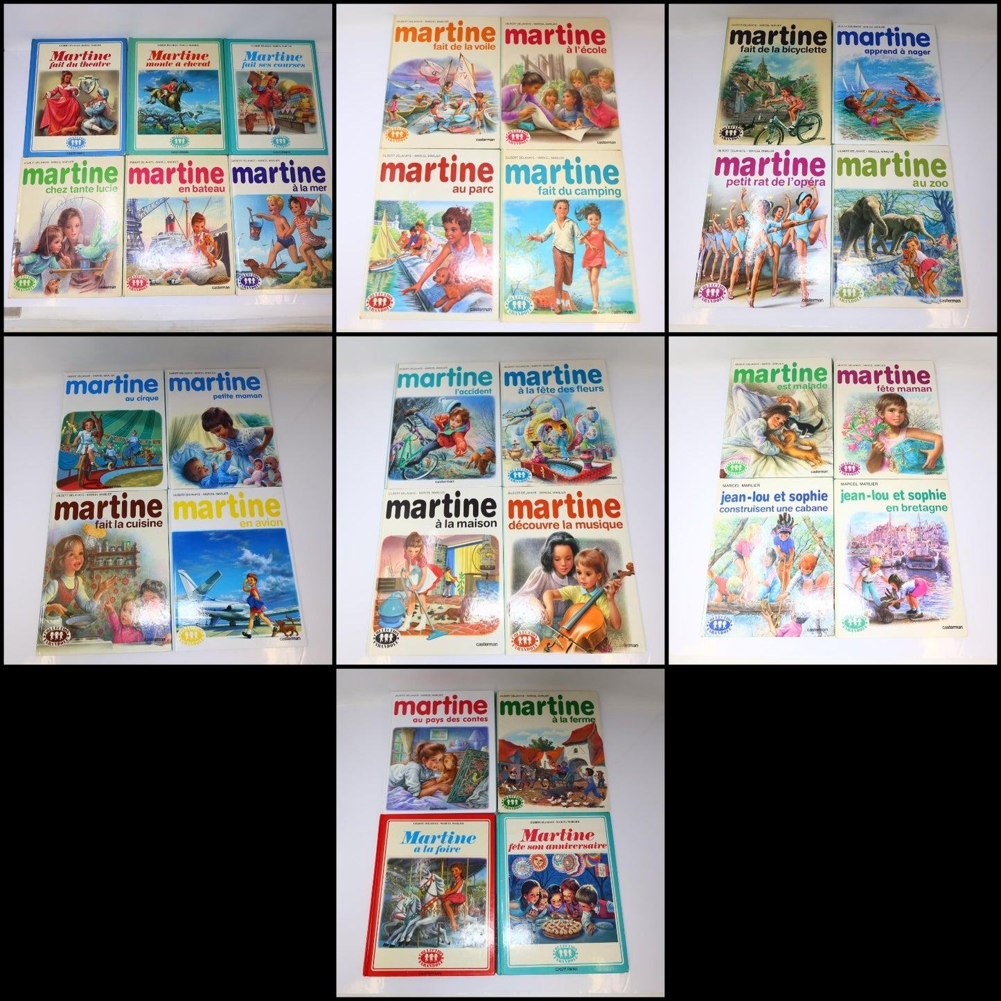 Martine/Jean-lou et Sophie Lot 30 Livres Enfants Casterman Delahaye/Marlier HC
