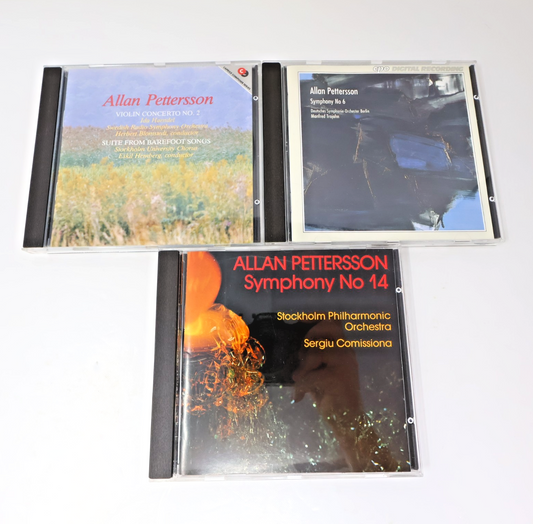 Allan Pettersson 3 CDs Lot Trojahn/Comissiona/Blomstedt Symphony #6 14