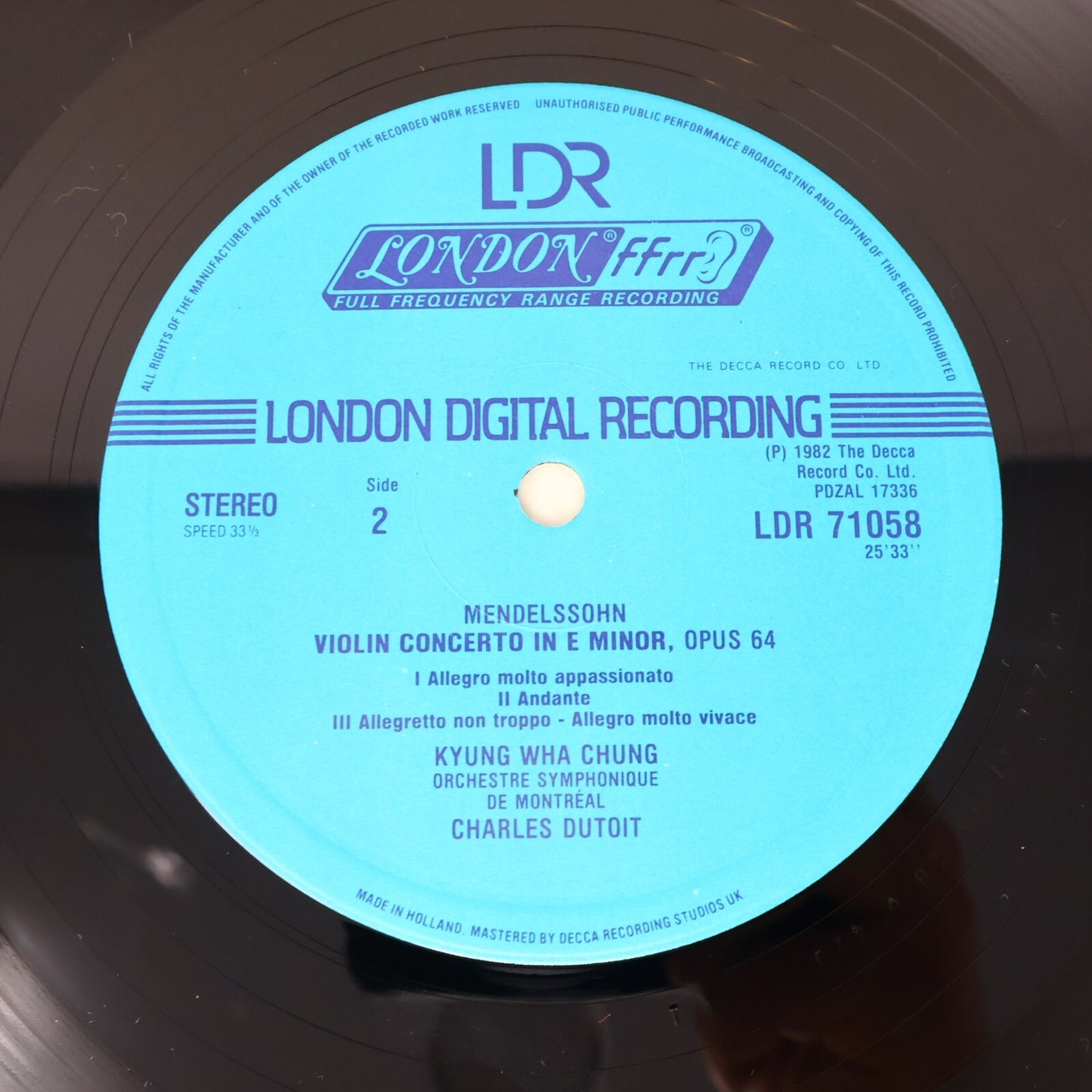 Kyung Wha Chung Violin Concertos Tchaikovsky/Mendelsson Record Vinyl LDR 71058