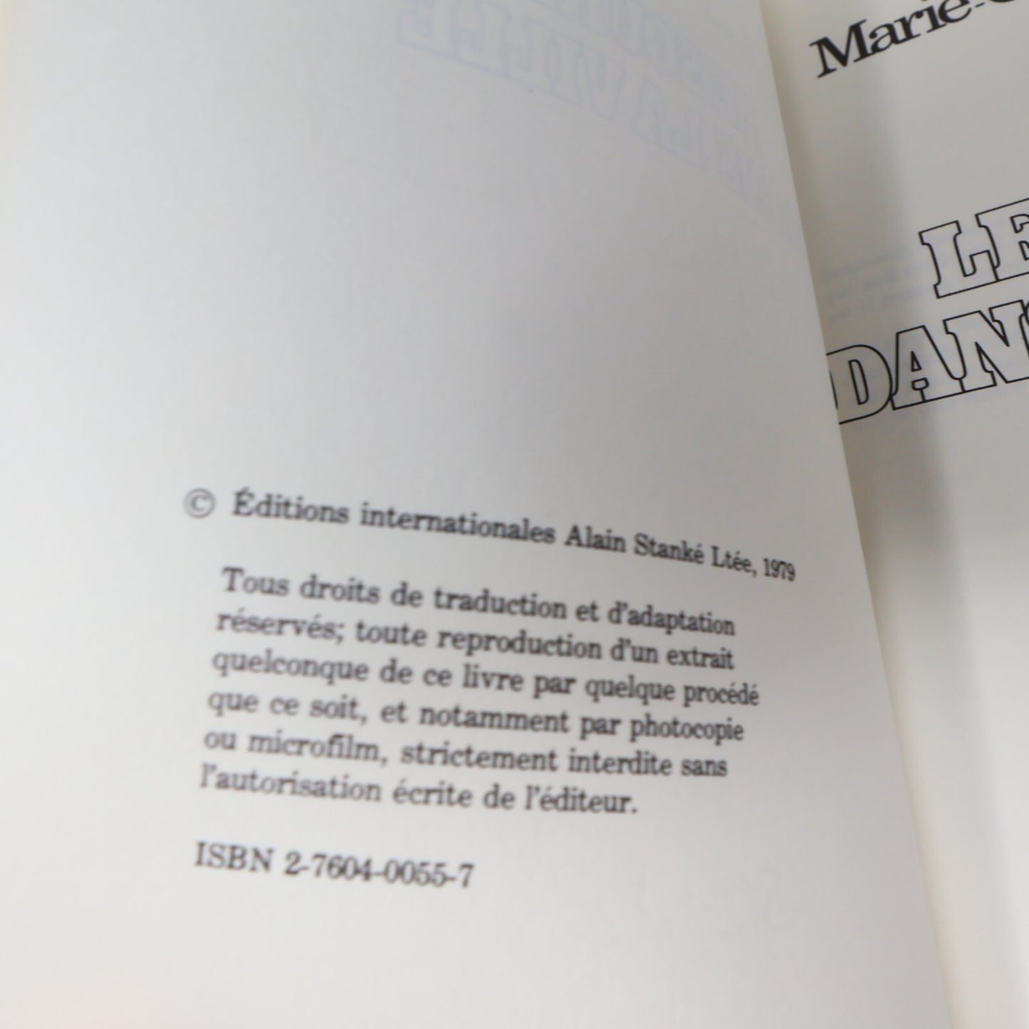 Marie-Claire Blais Lot 7 Livres Le Sourd dans la Ville/Loup/Apparences Français