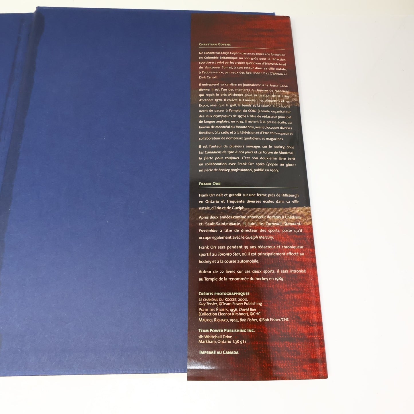 Maurice Richard Héros Malgré Lui Frank Orr/Chrystian Goyens 2000 HC DJ Hockey