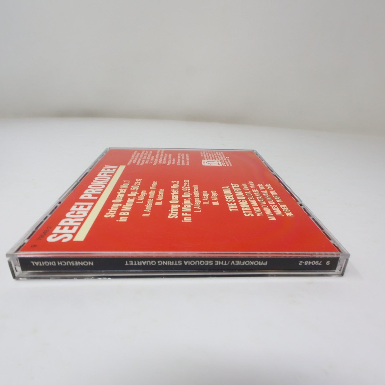 Prokofiev String Quartets CD The Sequoia String Quartet 1983 Nonesuch Classical