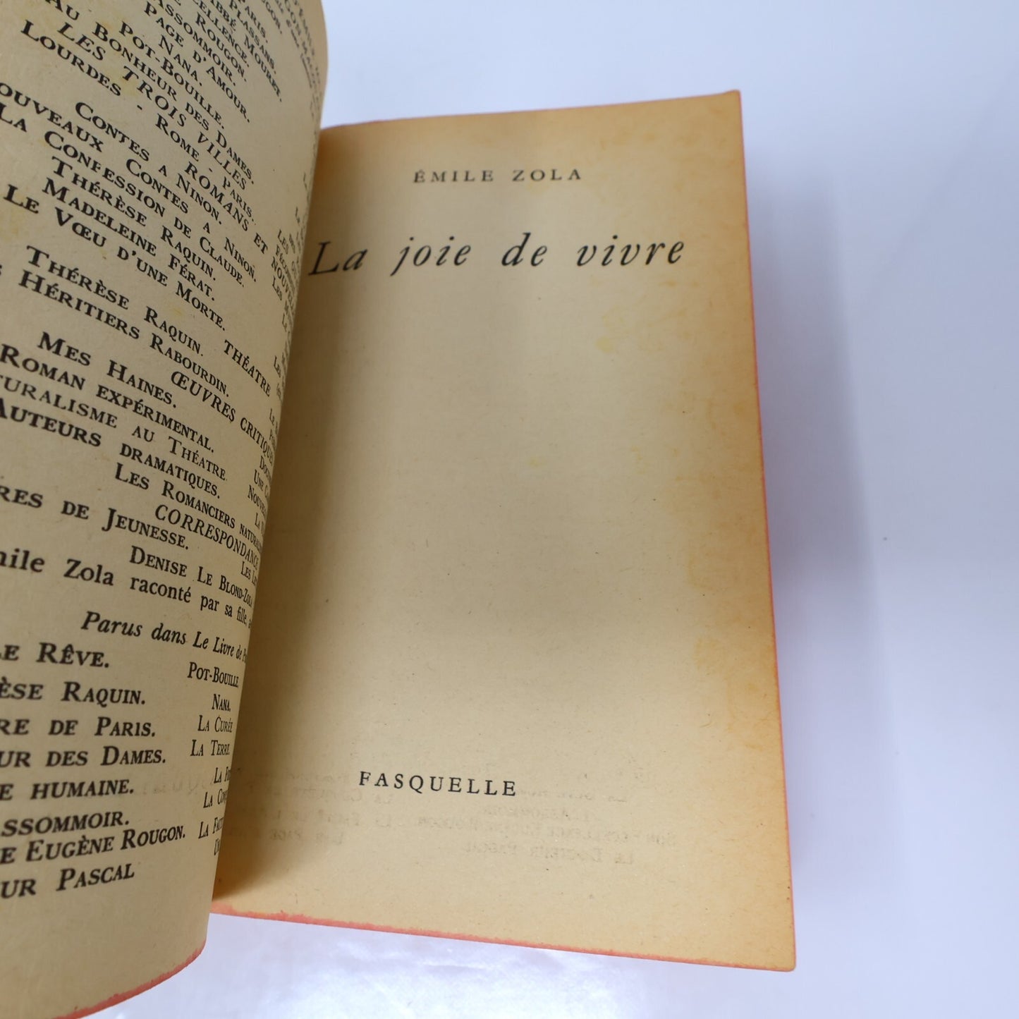 Émile Zola Lot 2 Livres Poche La Joie de Vivre/Bête Humaine Roman France French