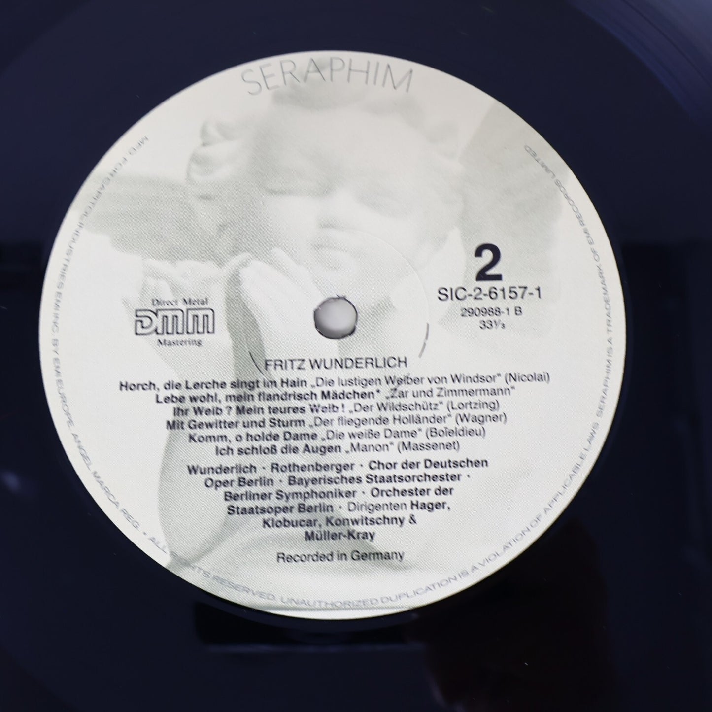 The Art of Fritz Wunderlich Tenor Seraphim 3x LP Record Vinyl Box Set SIC-6157