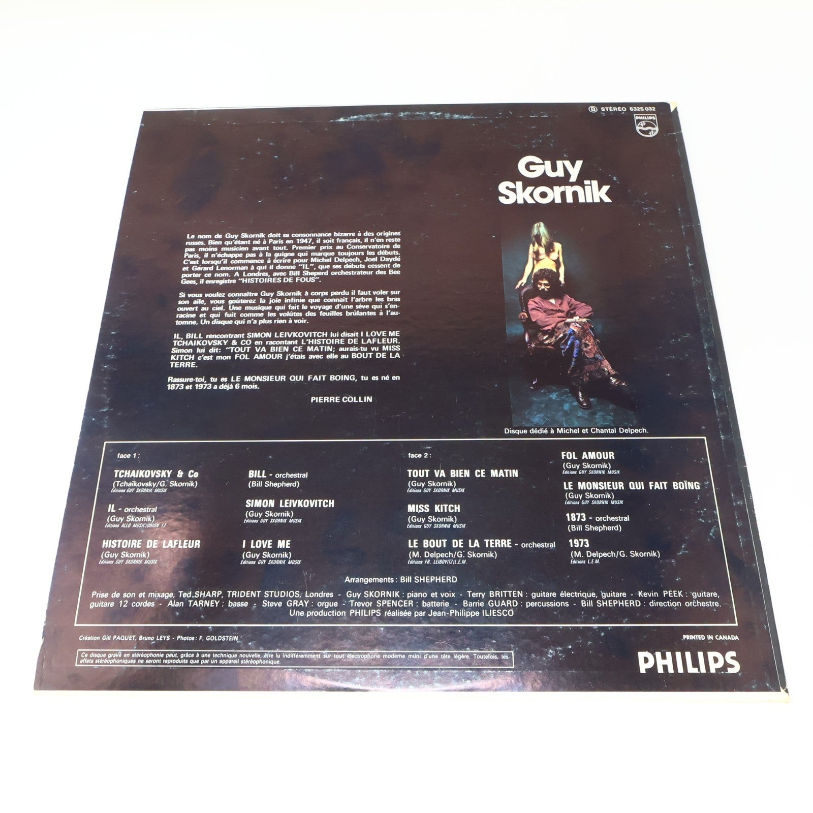 Guy Skornik Lot 2 Disques Histoires D'Amour/de Fous LP Record Philips 1973-1974