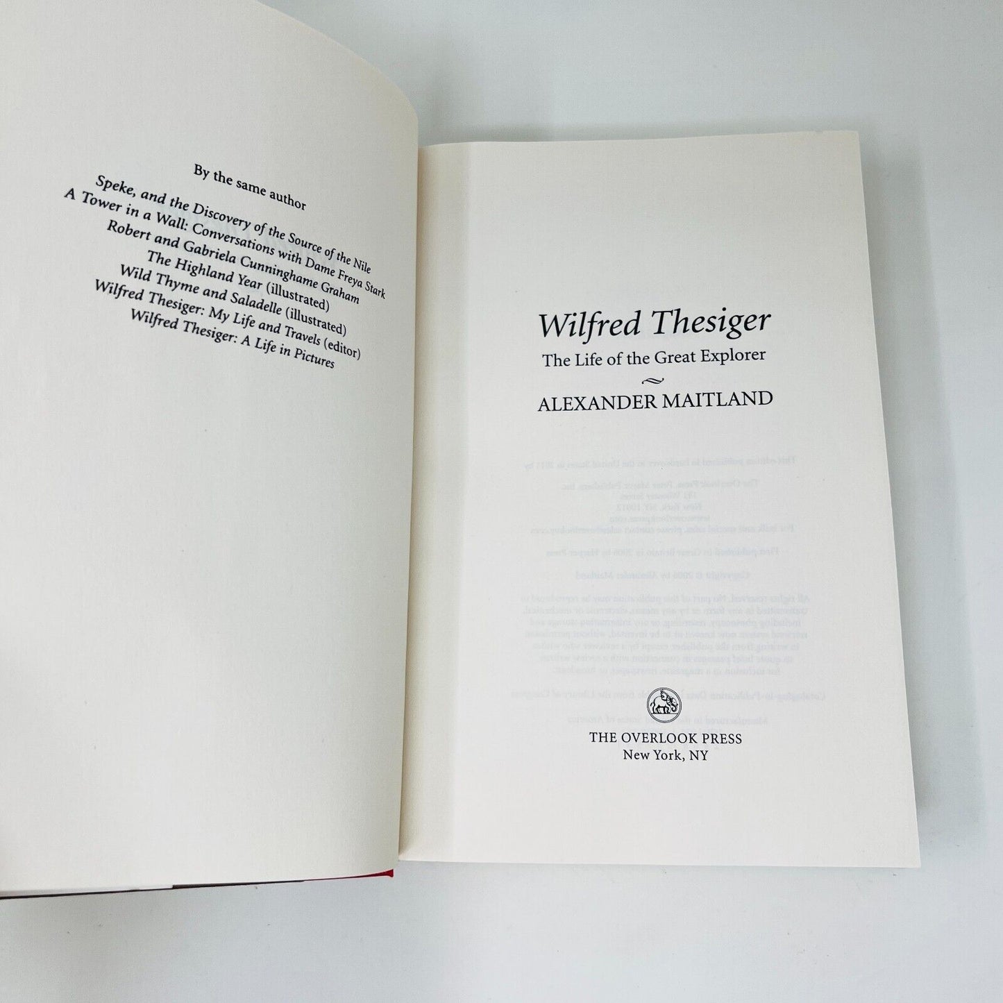 2006 Wilfred Thesiger The Life of the Great Explorer by Alexander Maitland HC DJ