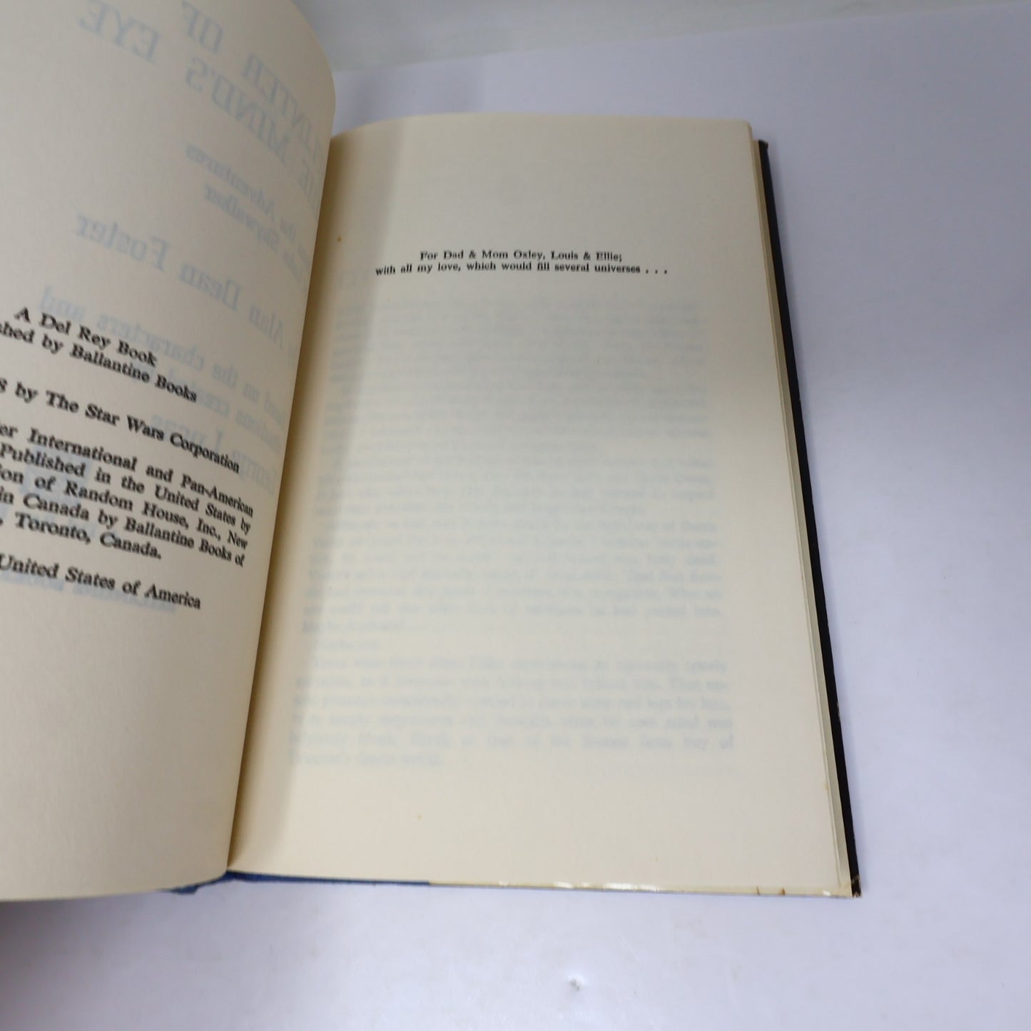 Splinter of the Mind's Eye Alan Dean Foster Star Wars Del Rey 1978 HC DJ BCE 70s