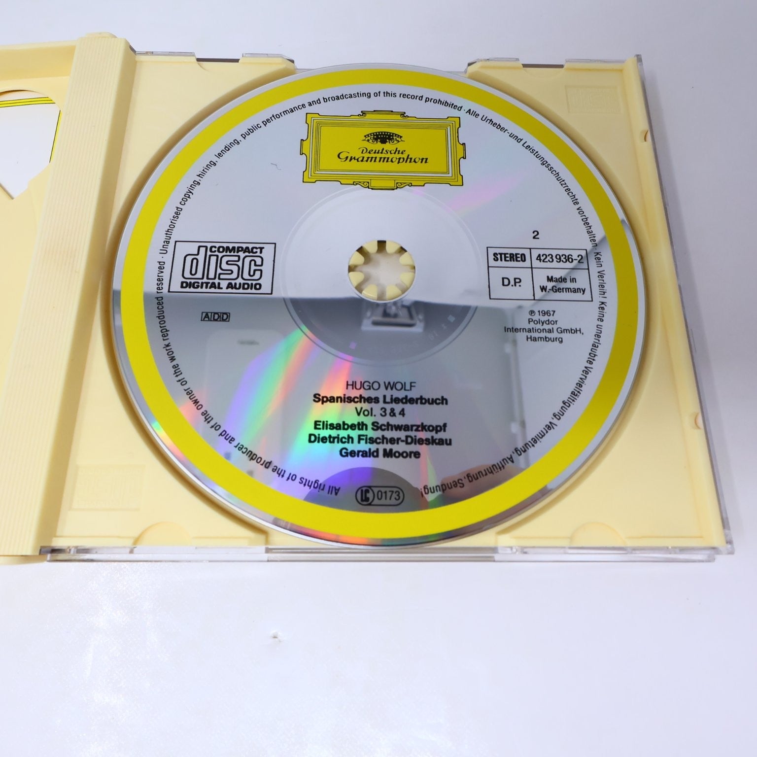 Hugo Wolf Spanisches Liederbuch CD 1967 Digitally Remastered Classical G. Moore