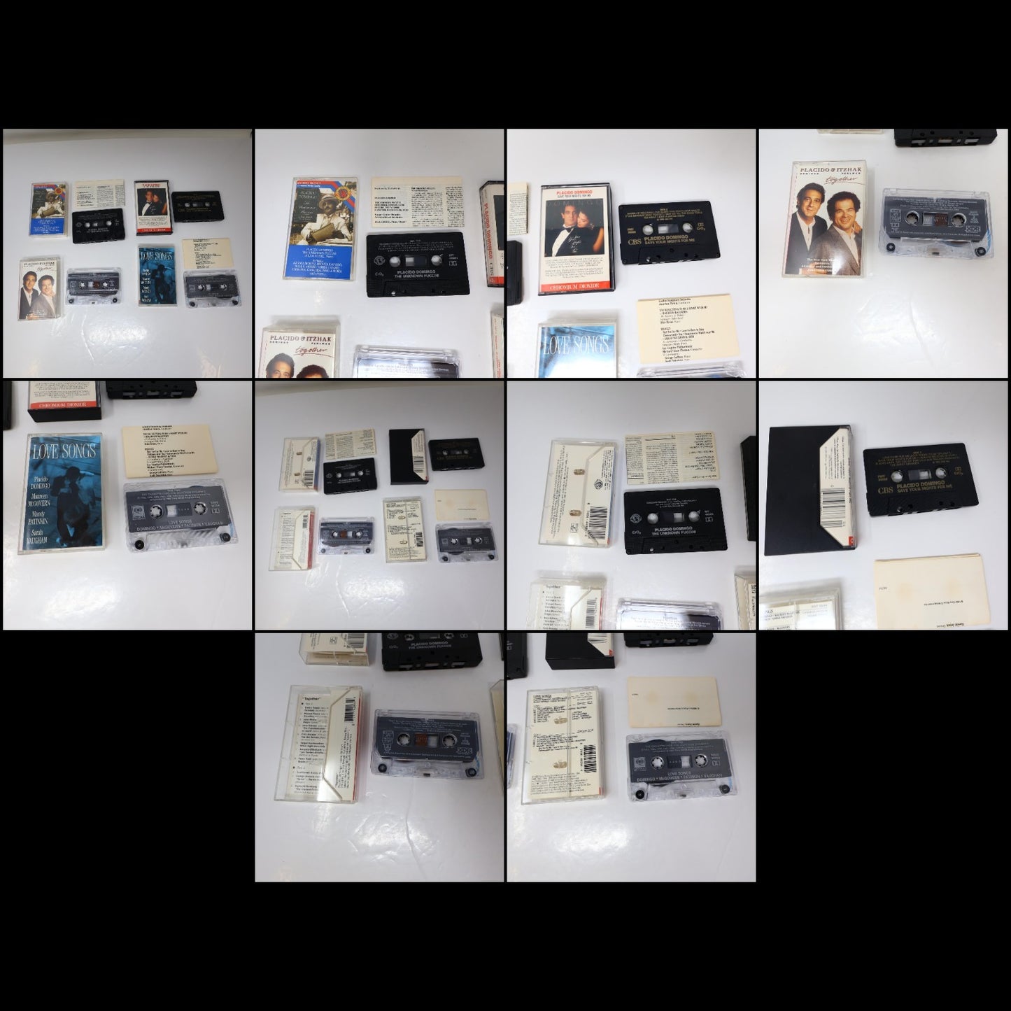 Placido Domingo 11 Cassettes Lot Arias/Save your Nights for Me/Unknown Puccini