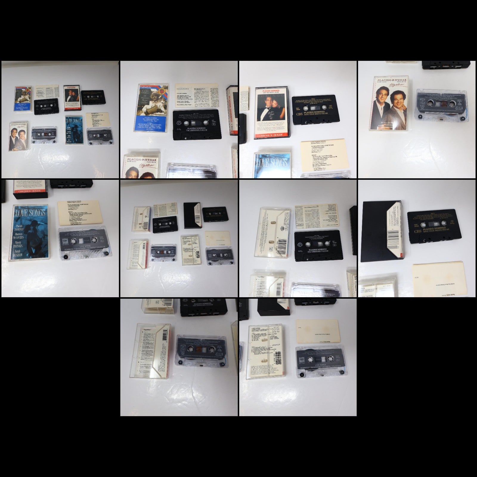 Placido Domingo 11 Cassettes Lot Arias/Save your Nights for Me/Unknown Puccini